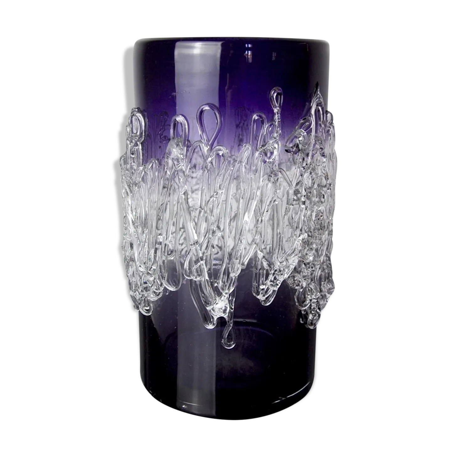 Purple Seguso Vase In Murano Glass, Italy, 1960