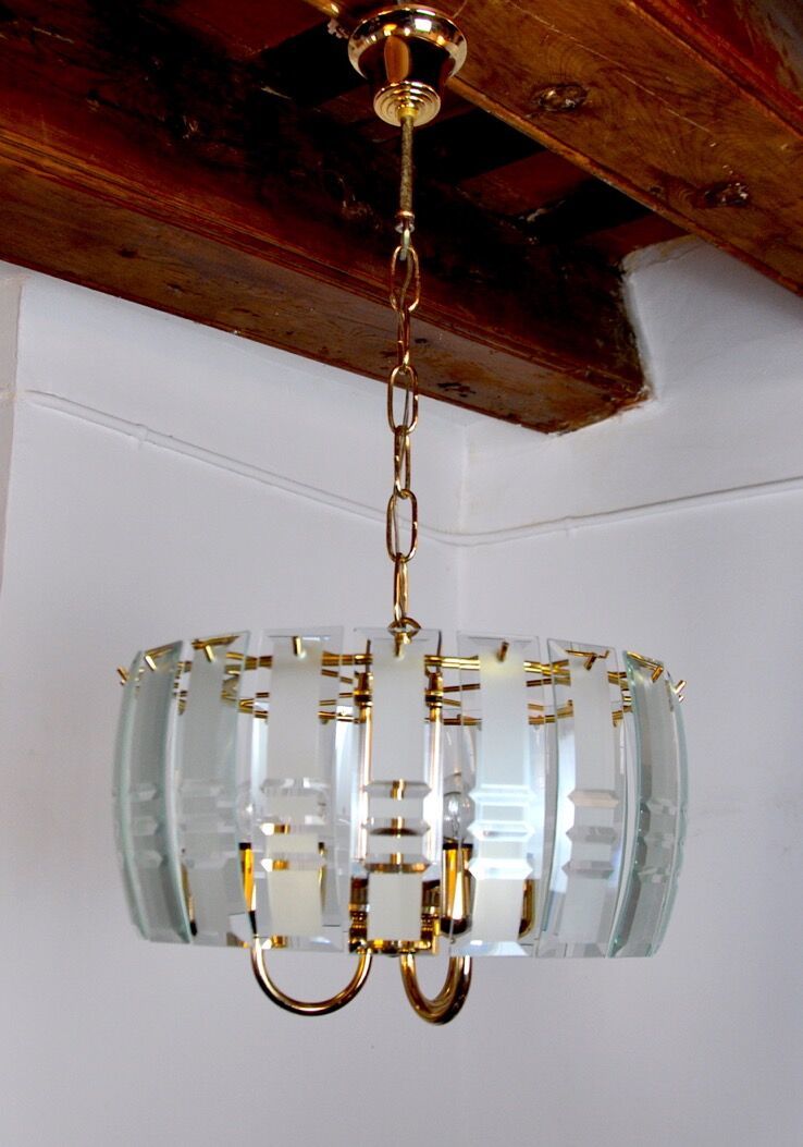 Blue Veca Chandelier In Murano Glass Italy 1970 photo buy
