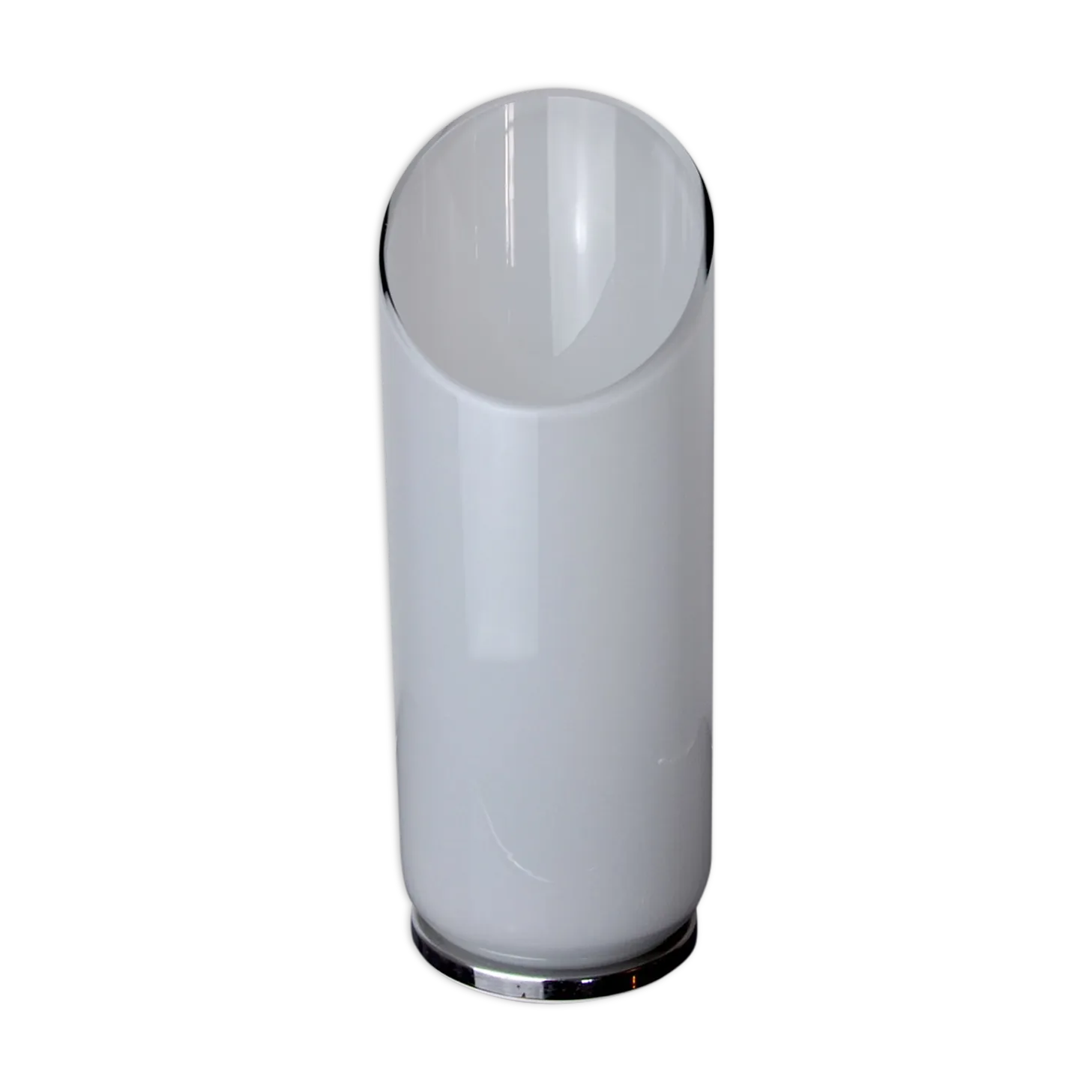Tubular Lamp By Murano Mazzega, Opaque Glass, Italy, 1960