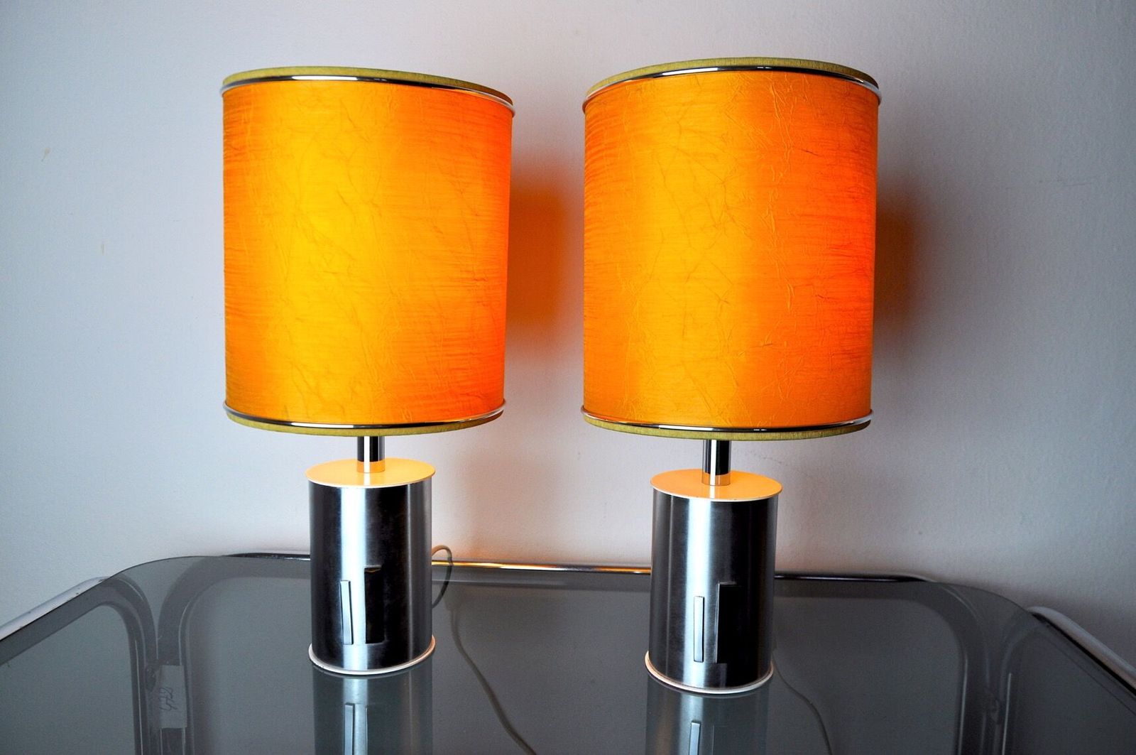 photo for sale Pair Of Futuristic Lamps From Marca Sl, Spain, 1970s