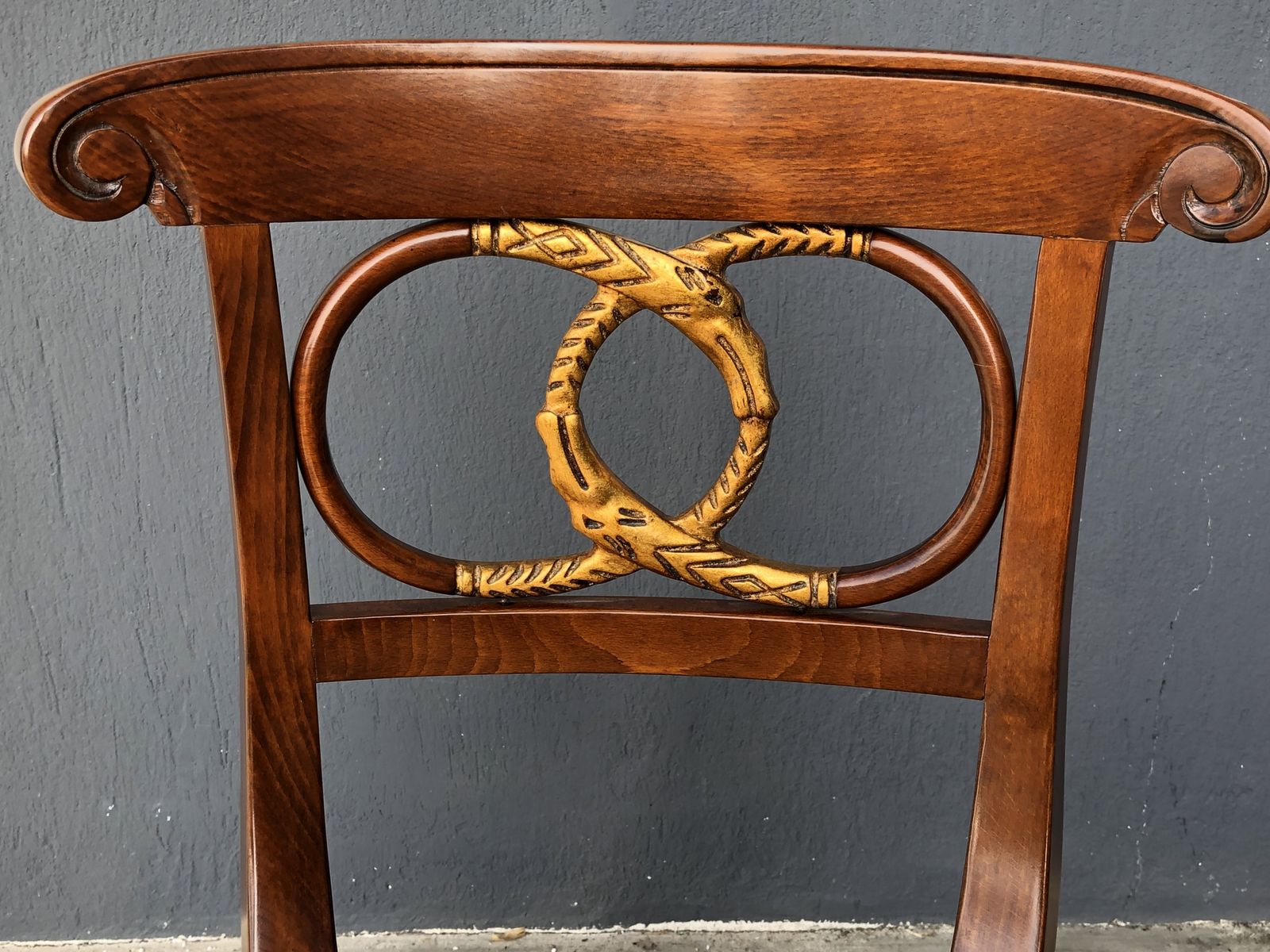 Chair With Carved Snakes, Hight Italian Craftmanship photo for sale