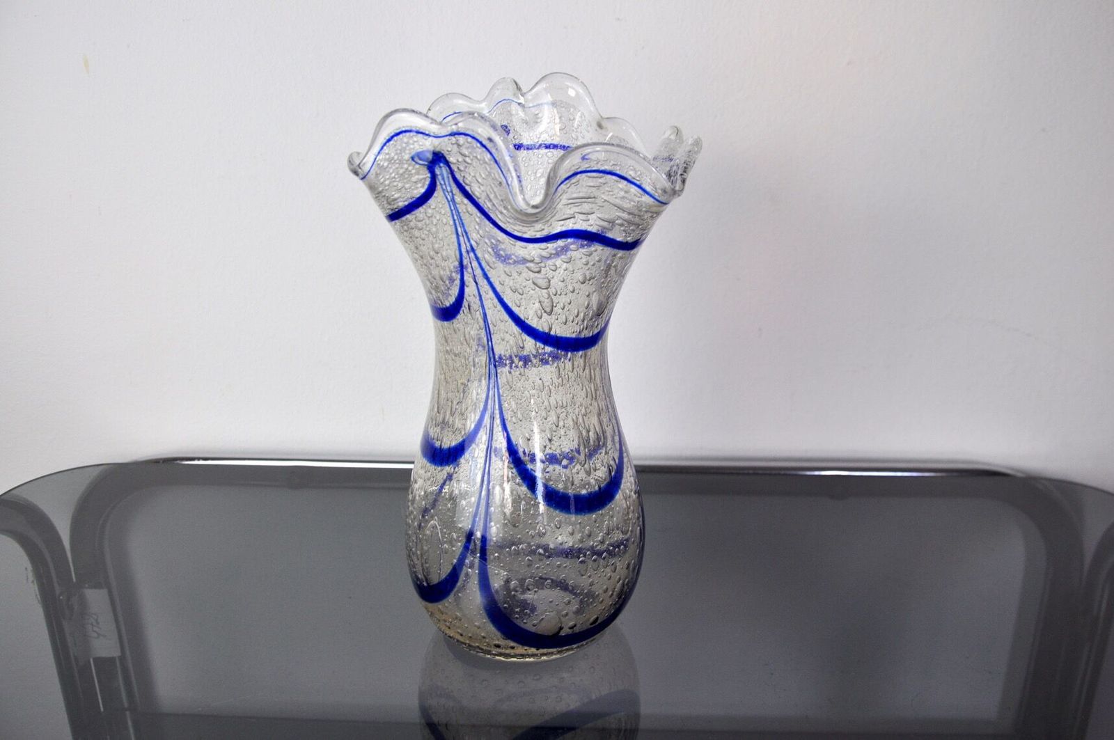 Blue Seguso Vase In Murano Glass, Italy, 1960 photo vinterior