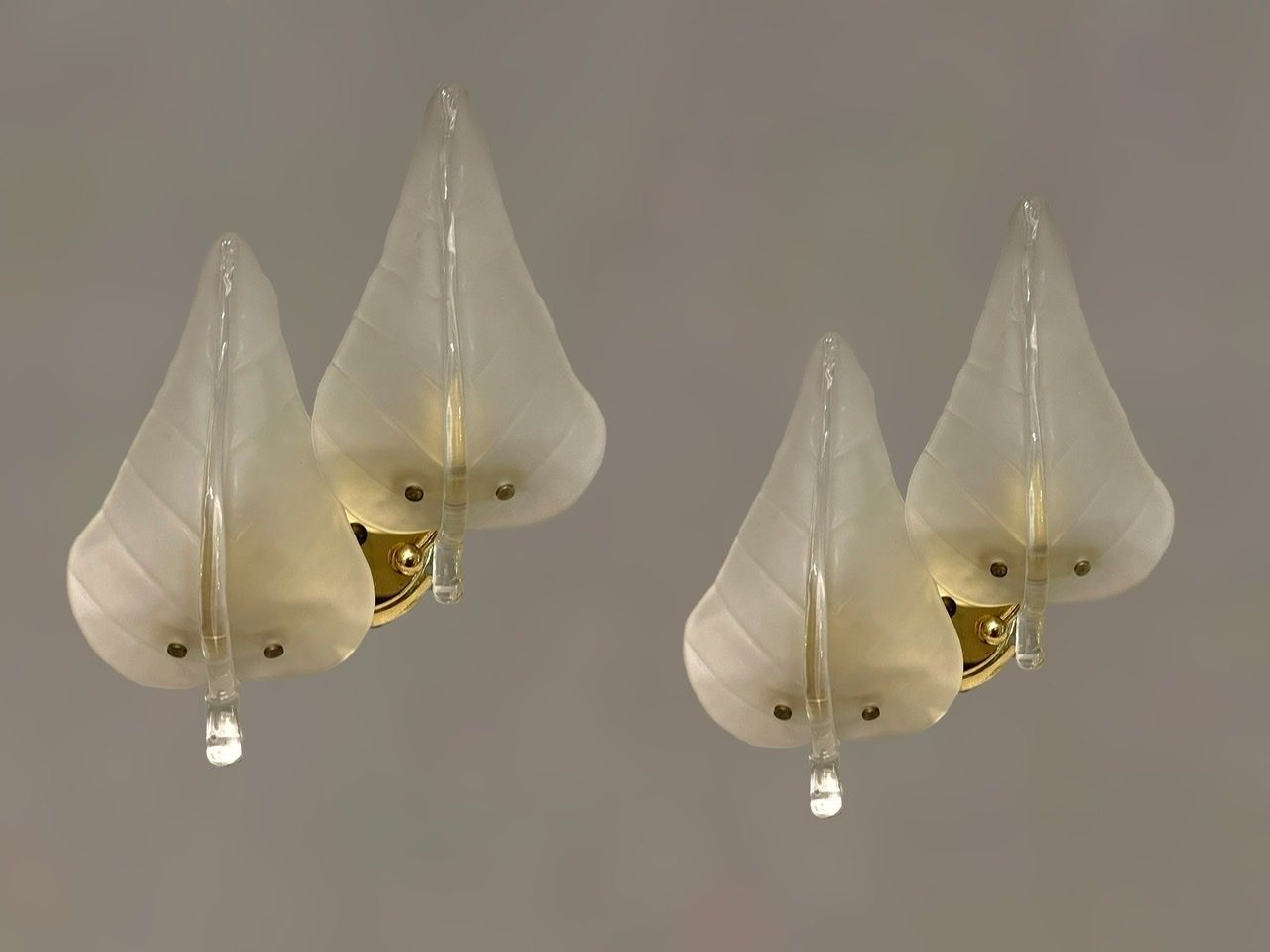 Italian Midcentury Murano Glass Sconces Set Of 2 photo furniture