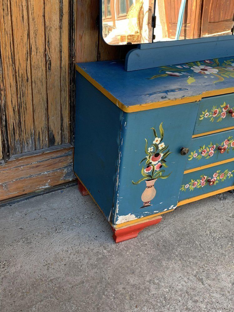 Hand Painted Wooden Dressing Table 1940s photo Furniture