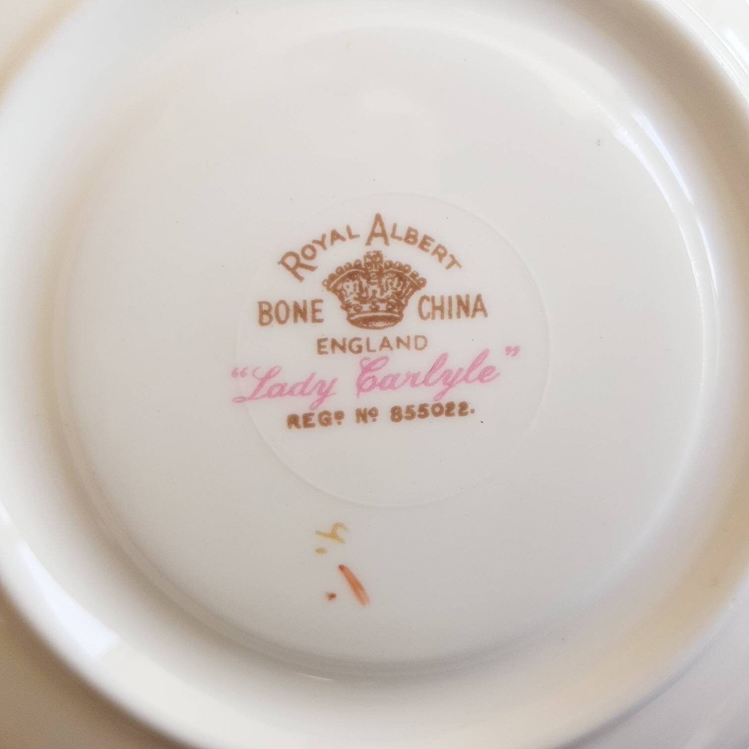 Vintage Royal Albert Lady Carlyle, Bone China, Made In England, Cadeau Idee photo Woonaccessoires