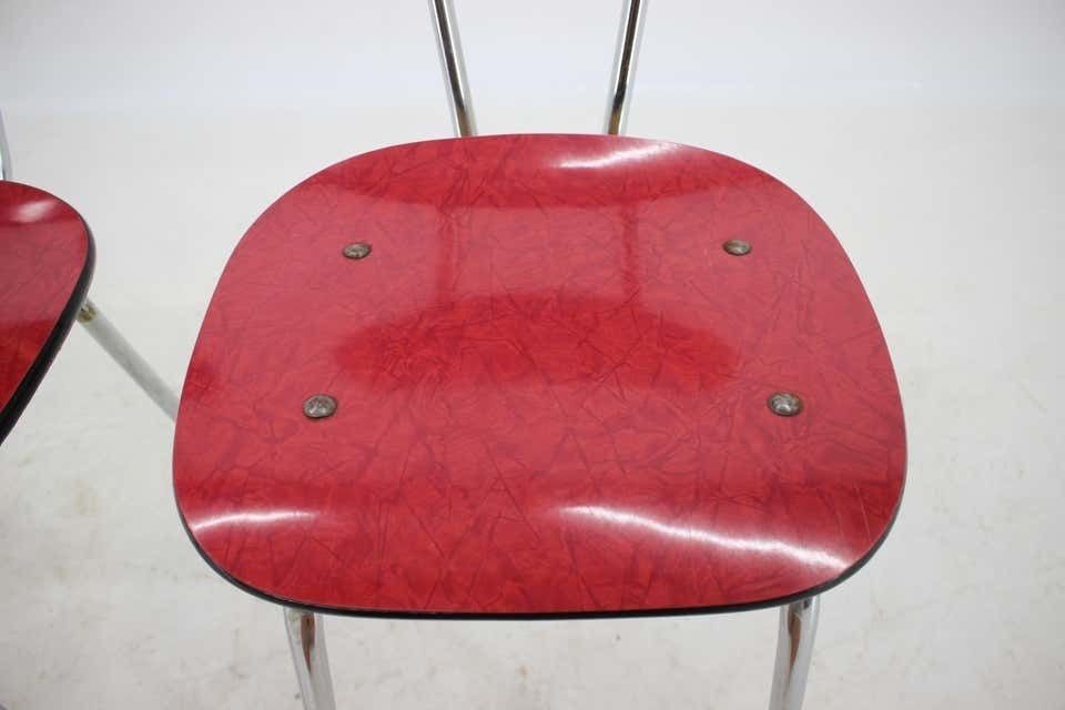 Furniture 1960s Set Of Six Umakart/Chrome Plated Dining Chairs, Czechoslovakia photo