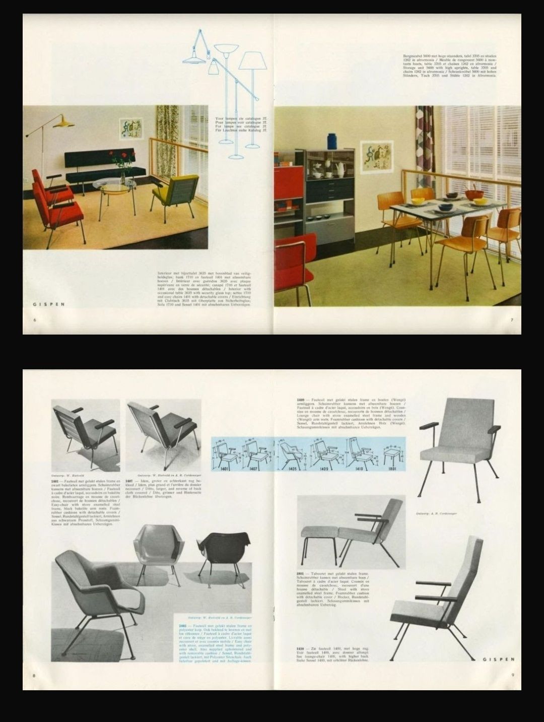 Mid 20th Century 1401 Chair Designed By Wim Rietveld For W.H. Gispen photo vintage