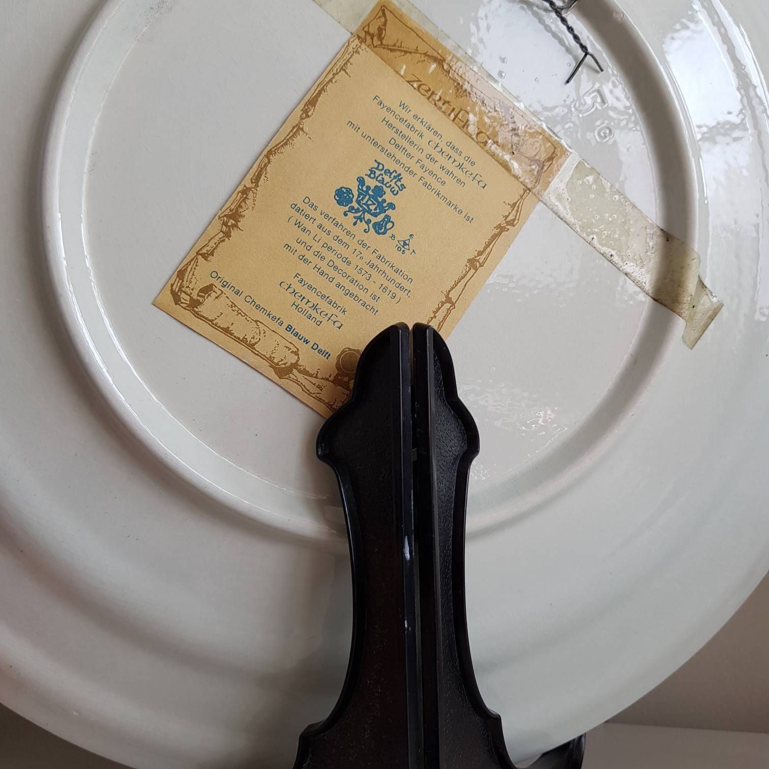 Original Antique Delft Blauw Big Plate, Collectible Plate, Made In Holland, With Certificate photo buy