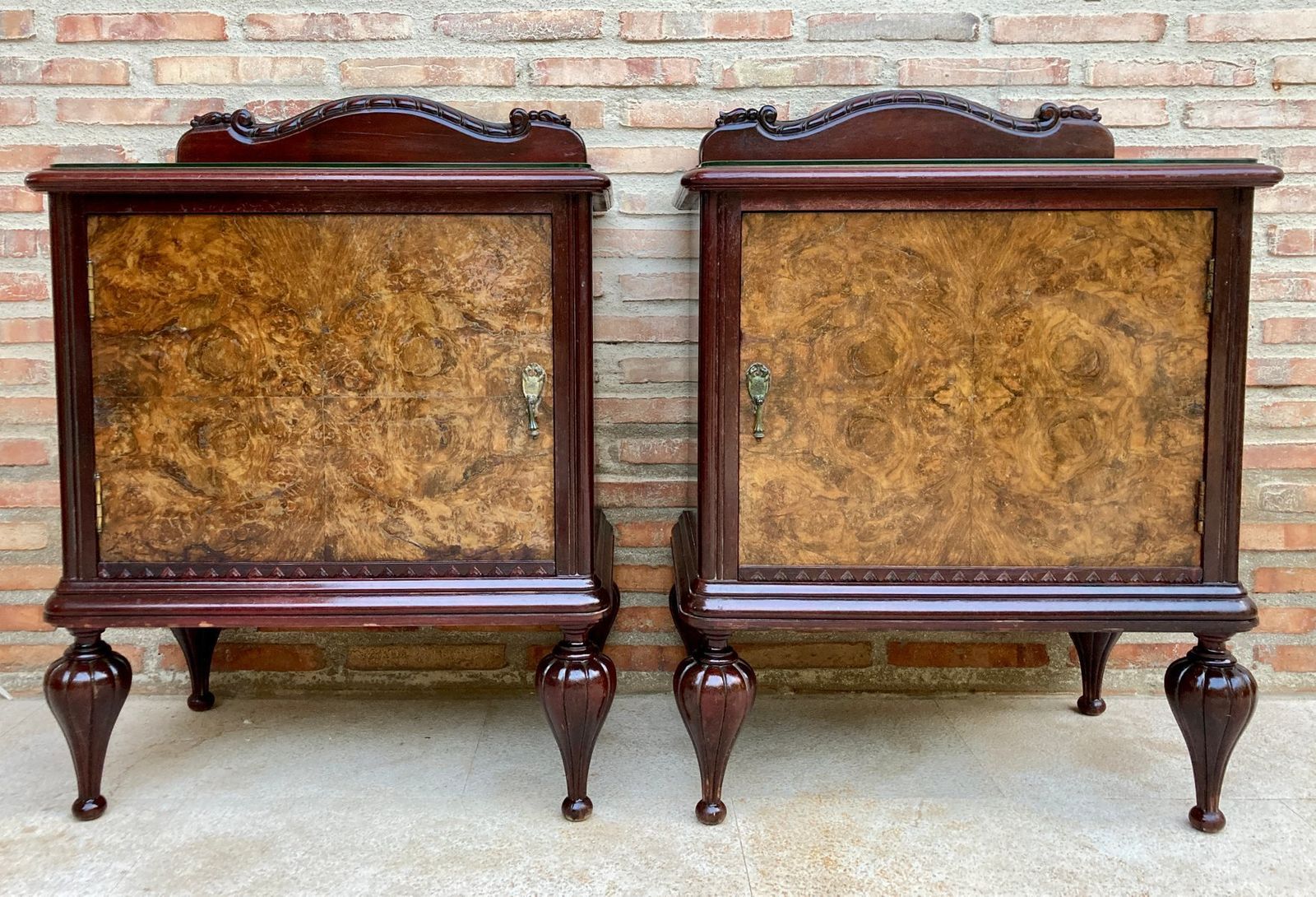 Mid Century Spanish Nightstands In Wood  Set Of 2 photo Furniture
