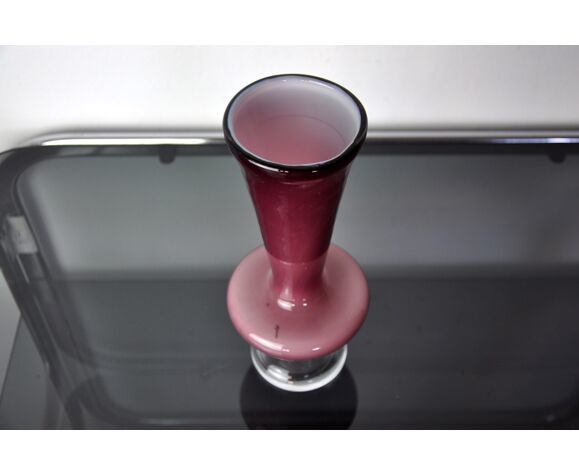 Purple Murano Glass Vase Italy  1980 photo 609.0