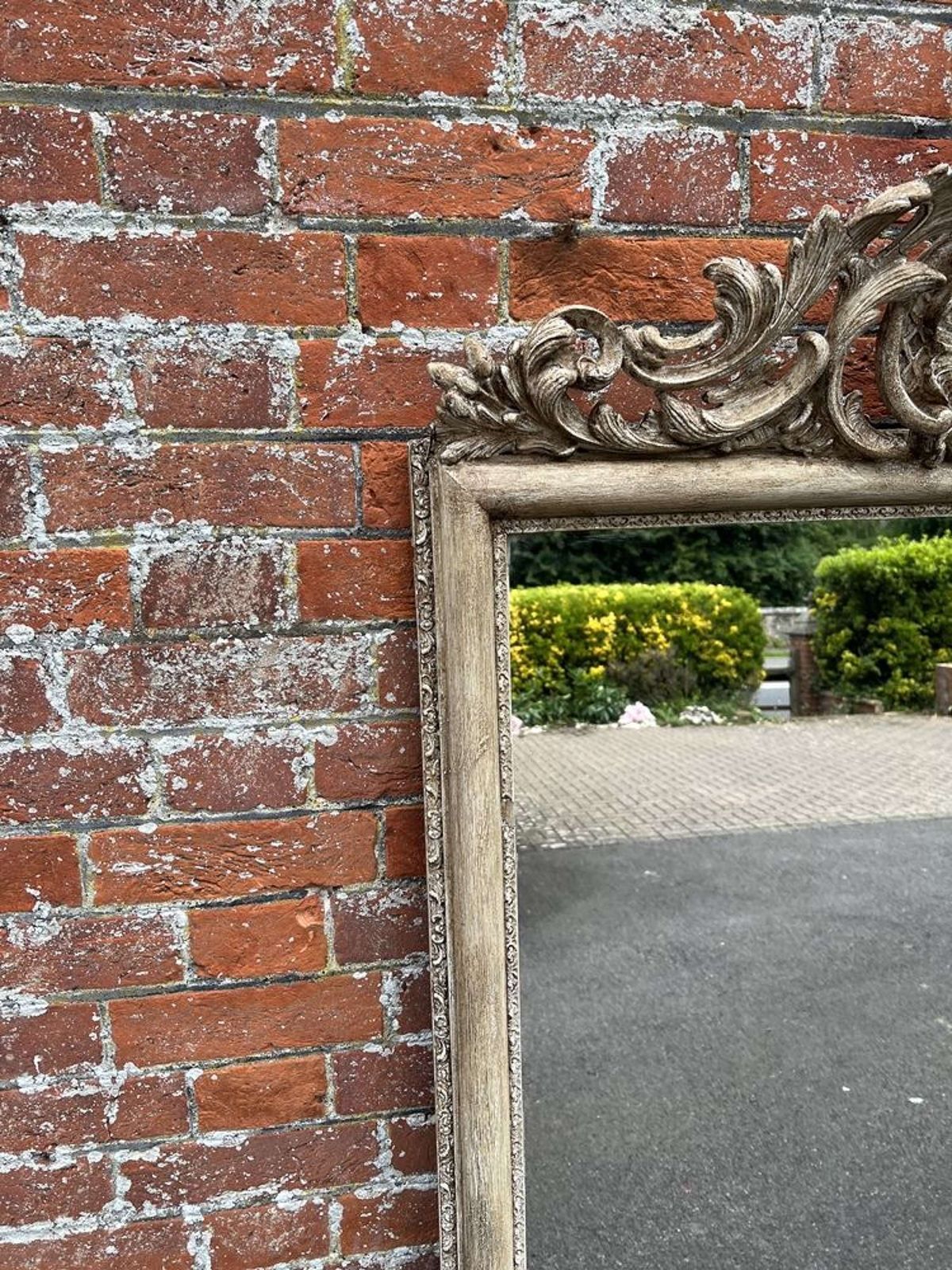 A Stunning Large Antique French 19th Century Painted Mirrror photo furniture