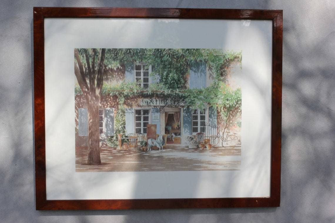 Framed Art Print By Laurence David Vintage Antique Shop Managers Gift photo furniture