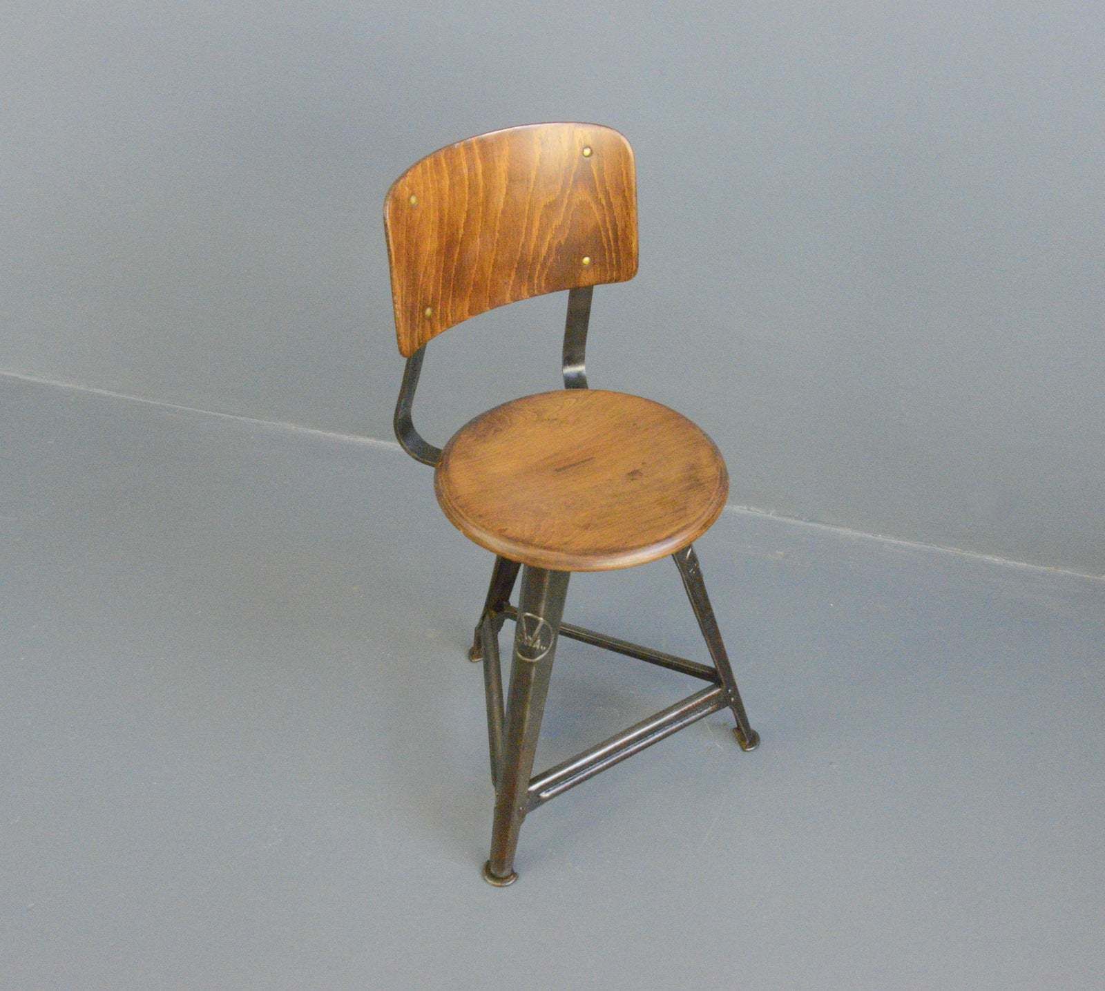 Industrial Factory Chair By Rowac Circa 1920s photo buy