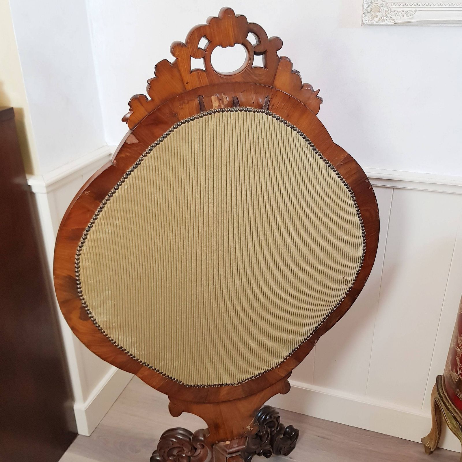 Antique French Tapestry Fire Screen, Victorian Period photo vinterior