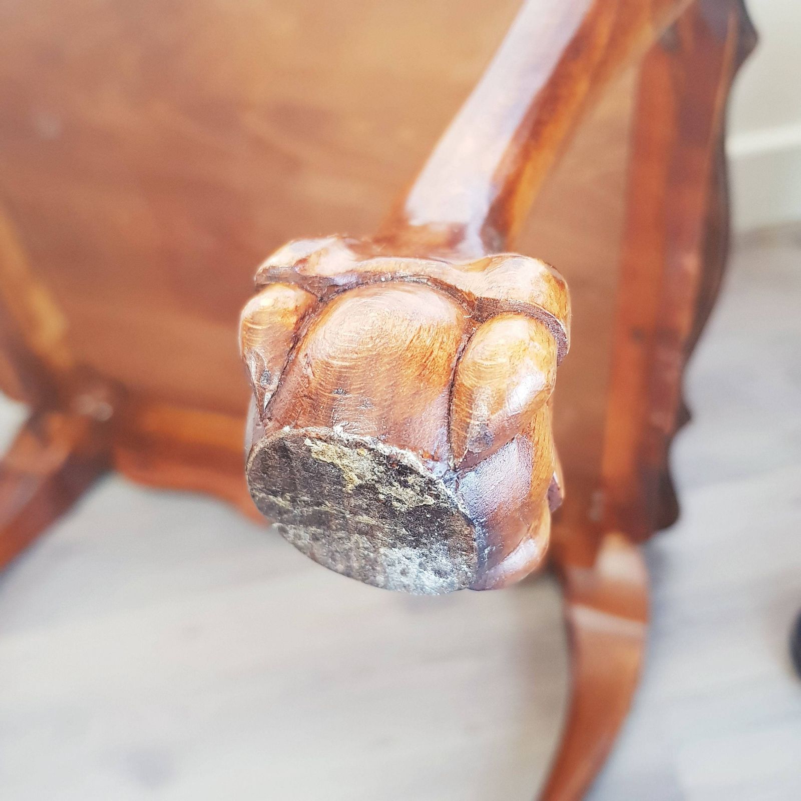 photo furniture Cherry Wood Square Tea Table, Vintage Tea/Coffee Table, Hand Carved Wood Tea/Coffee Table, Claw Foot Table, Interior Design Furniture
