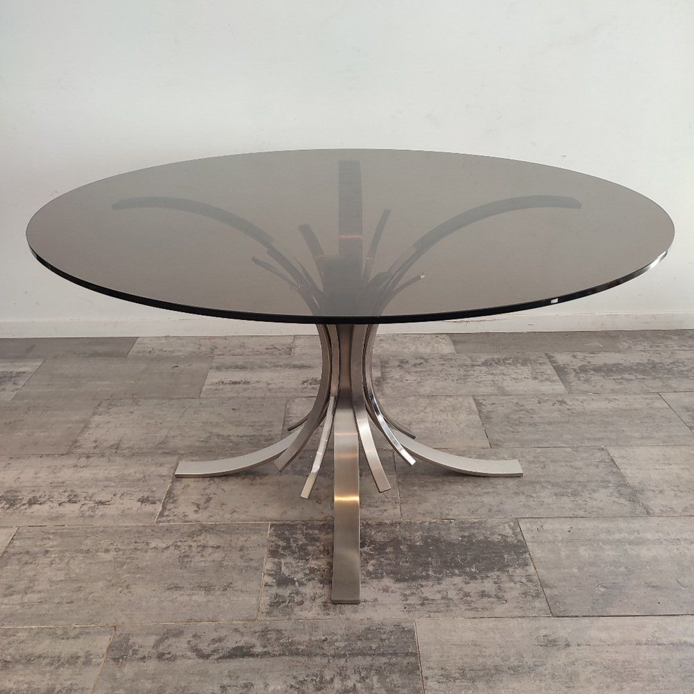 Round Dining Table By Maria Pergay, France, 1970s