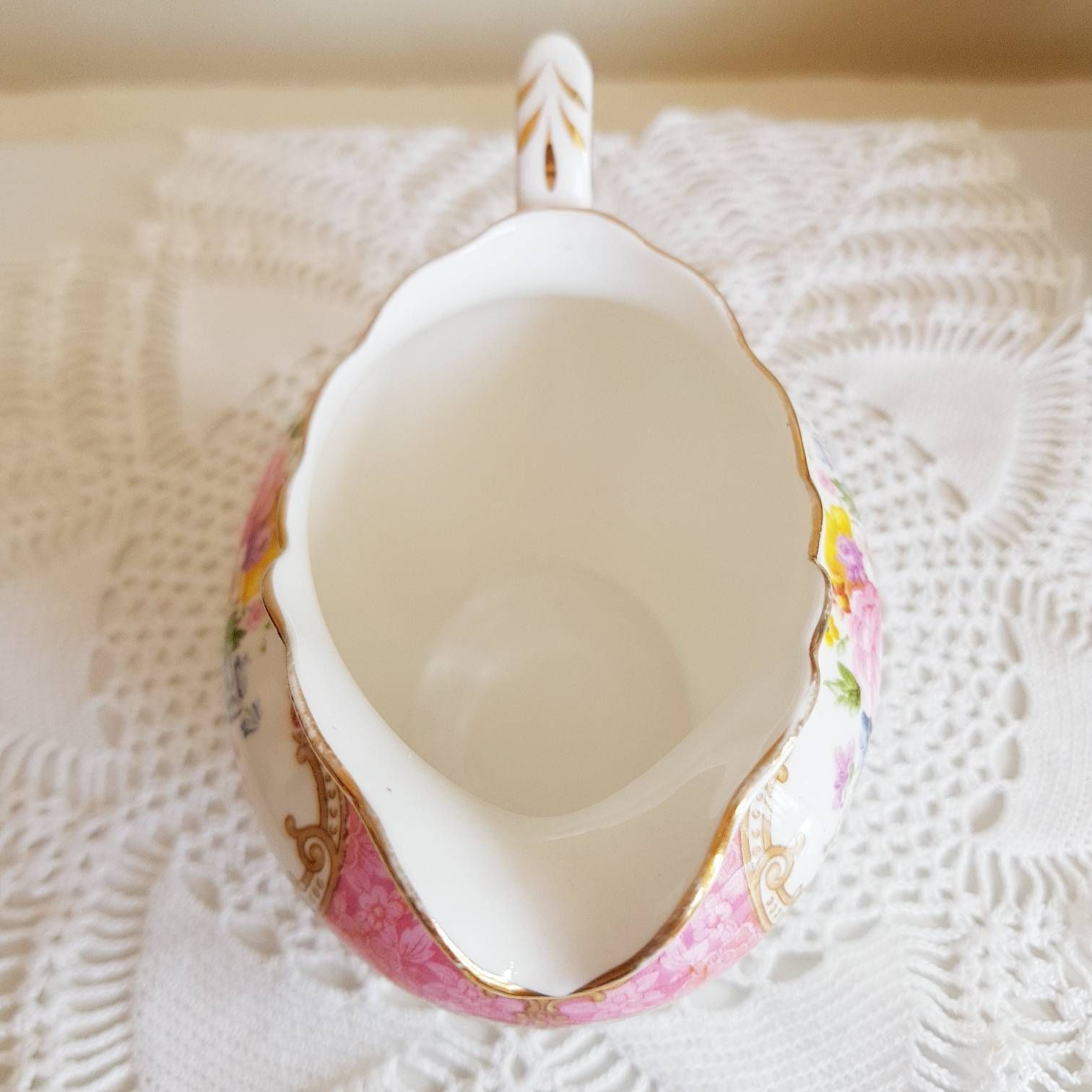 Rare!!! Royal Albert Bone China, Reg No 855022, Pink Floral Sprays, Gravy Boat, Jug, Sauce Dish, Made In England photo vintage