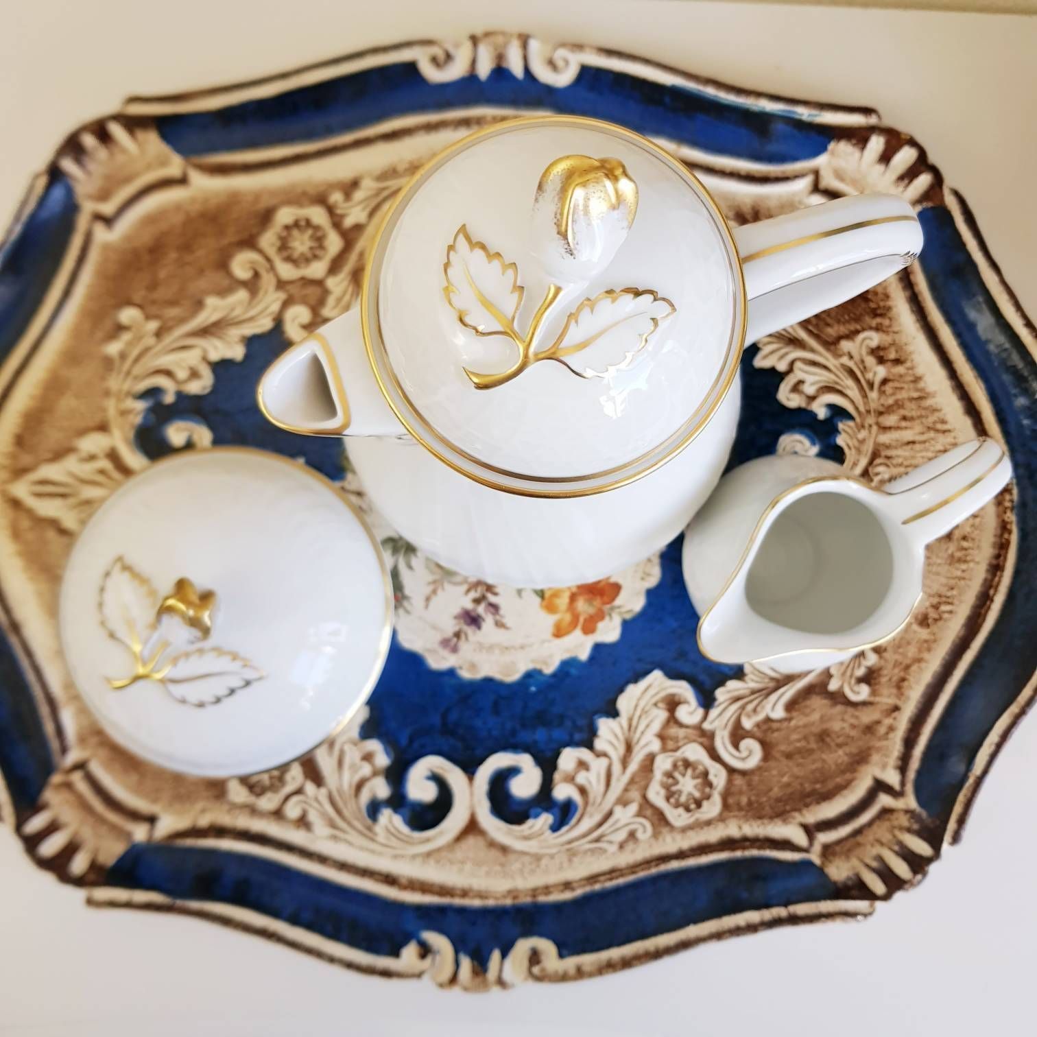 Vintage Dresden Set, Made In Germany, Thee /Koffieservies, Tafelservies, Cadeau Idee photo 185.0