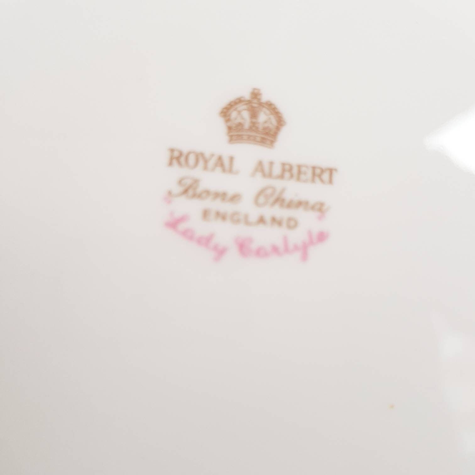 Original Royal Albert Lady Carlyle, Bone China, Porcelain Cake Plate, Made In England, Oval Plate, Gift Idea photo vintage