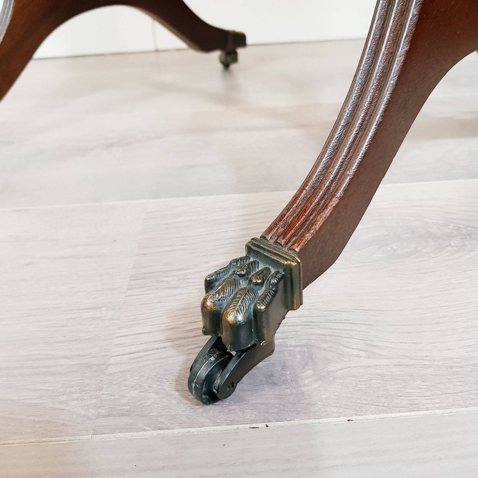 Regency Mahonie Uitschuifbare Ontbijttafel Met Lade, Victoriaanse Stijl photo 594.0