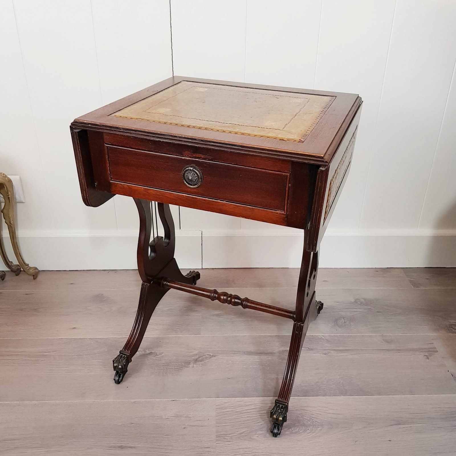Regency Mahonie Uitschuifbare Ontbijttafel Met Lade, Victoriaanse Stijl photo buy