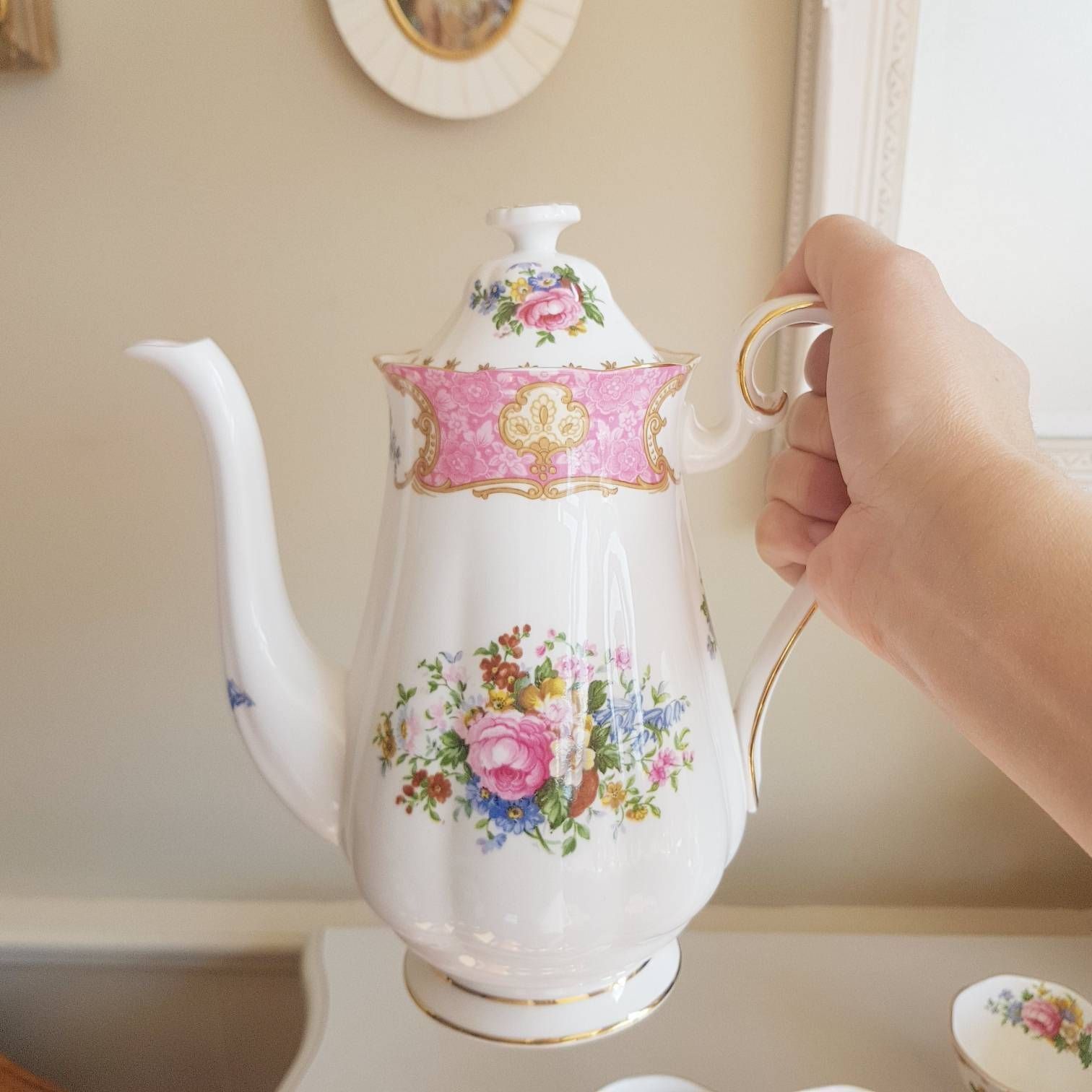 Original Royal Albert “Lady Carlyle”, Coffee Set/Tea Set For 6, Made In England photo vinterior