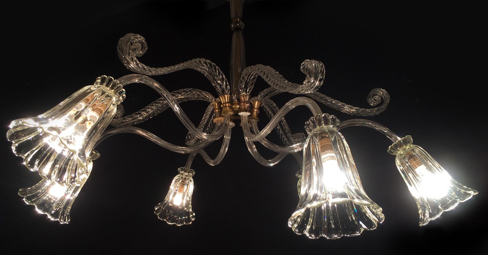 photo buy Liberty Chandelier By Ercole Barovier, Murano, 1940s