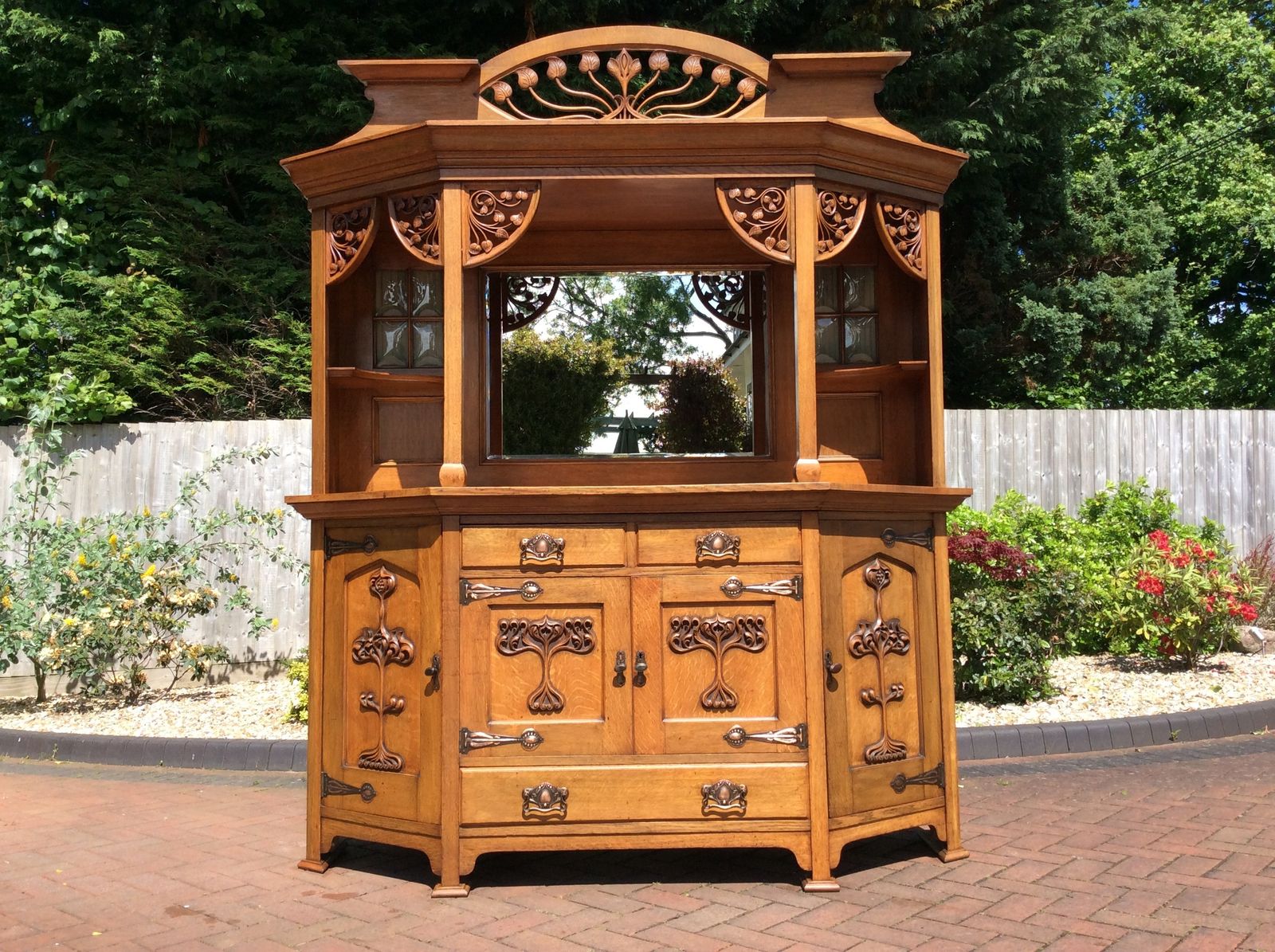 Arts And Crafts Oak Sideboard, 1900's photo buy