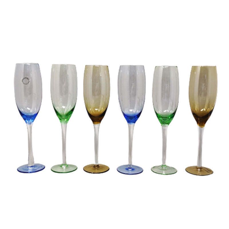 1970s Astonishing Set Of Six Murano Glasses By Nason. Made In Italy