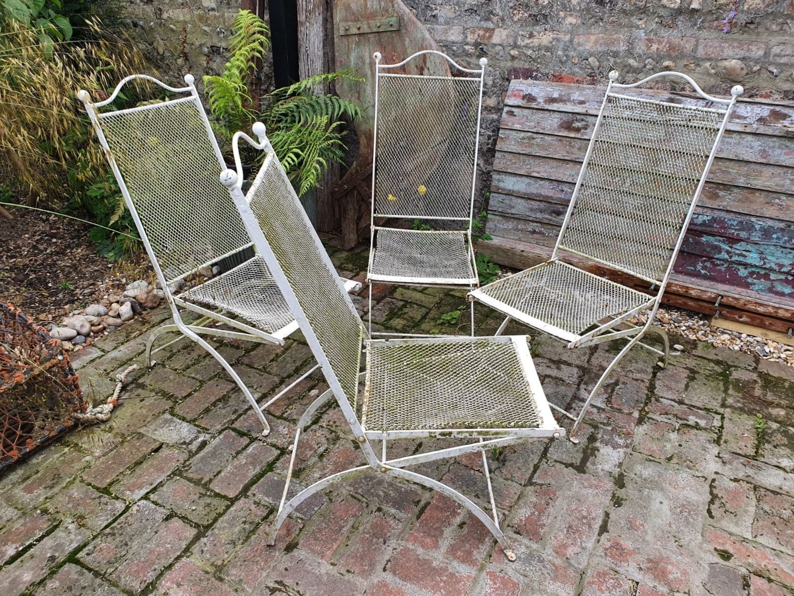 Vintage Iron Folding Garden Chairs