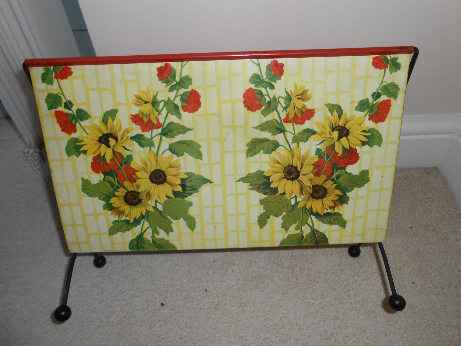 Vintage Metal Magazine Rack, 1950s