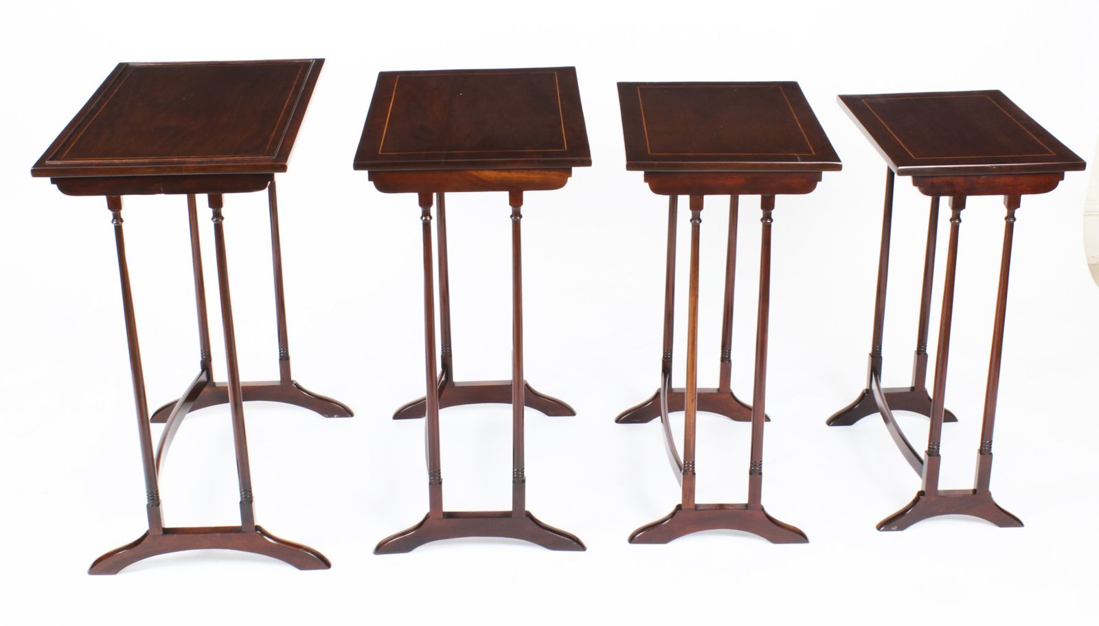 Edwardian Mahogany Nest Of Four Tables Circa 1900 photo for sale