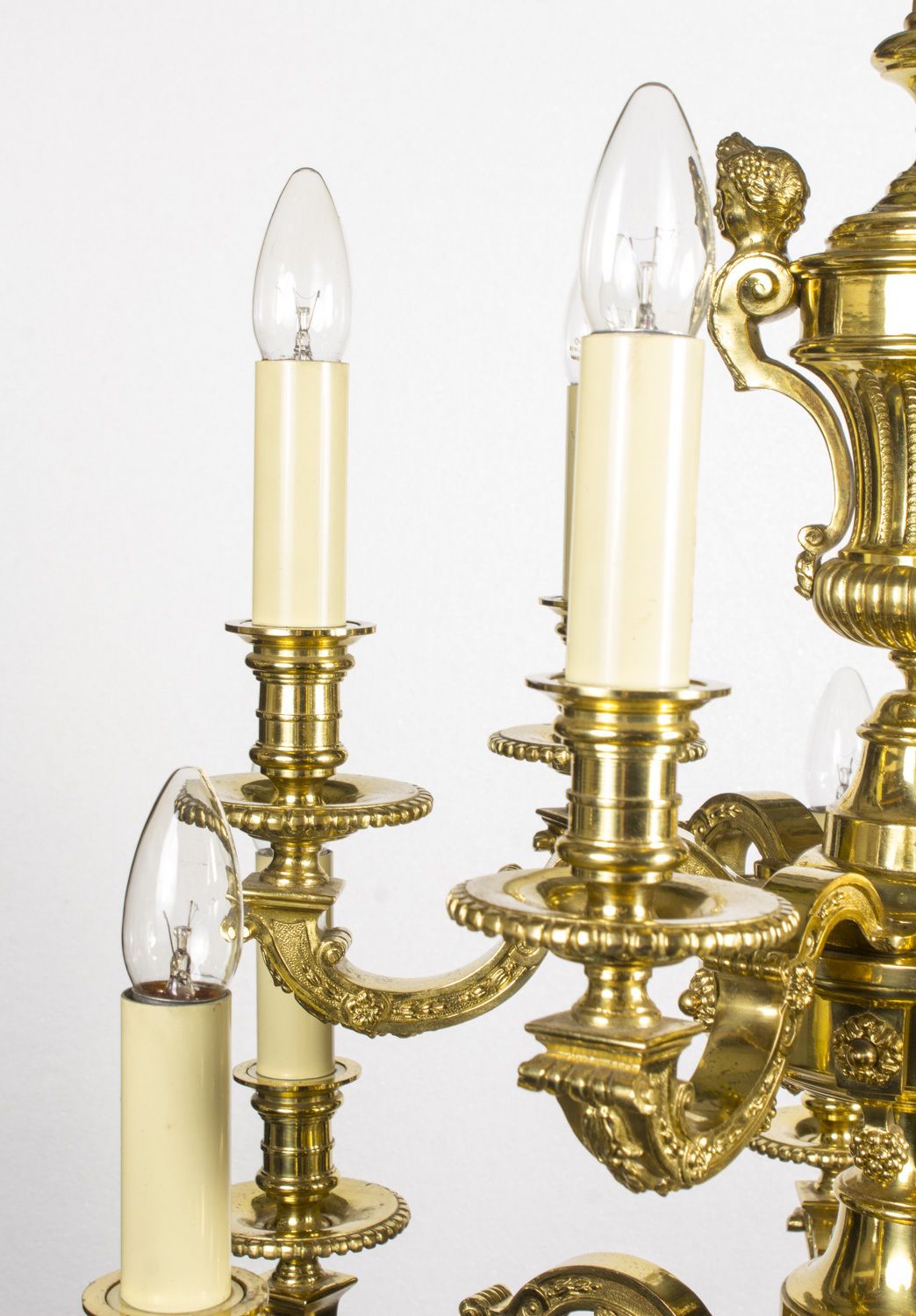 Antique French Louis XIV Style Twelve Branch Ormolu Chandelier C1900 photo 2150.0