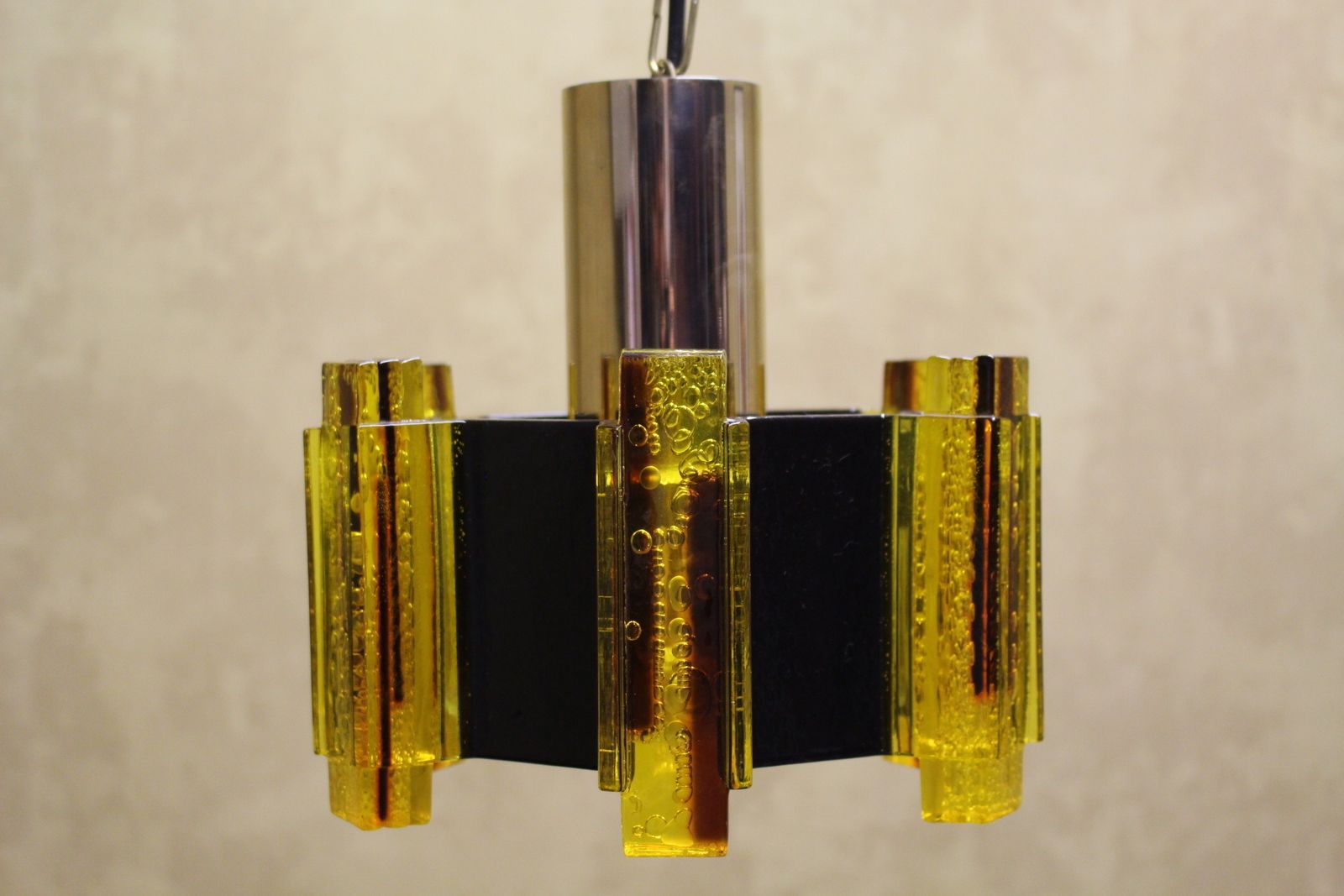 Claus Bolby Danish 1960’s Acrylic And Metal Pendant Lamp photo furniture