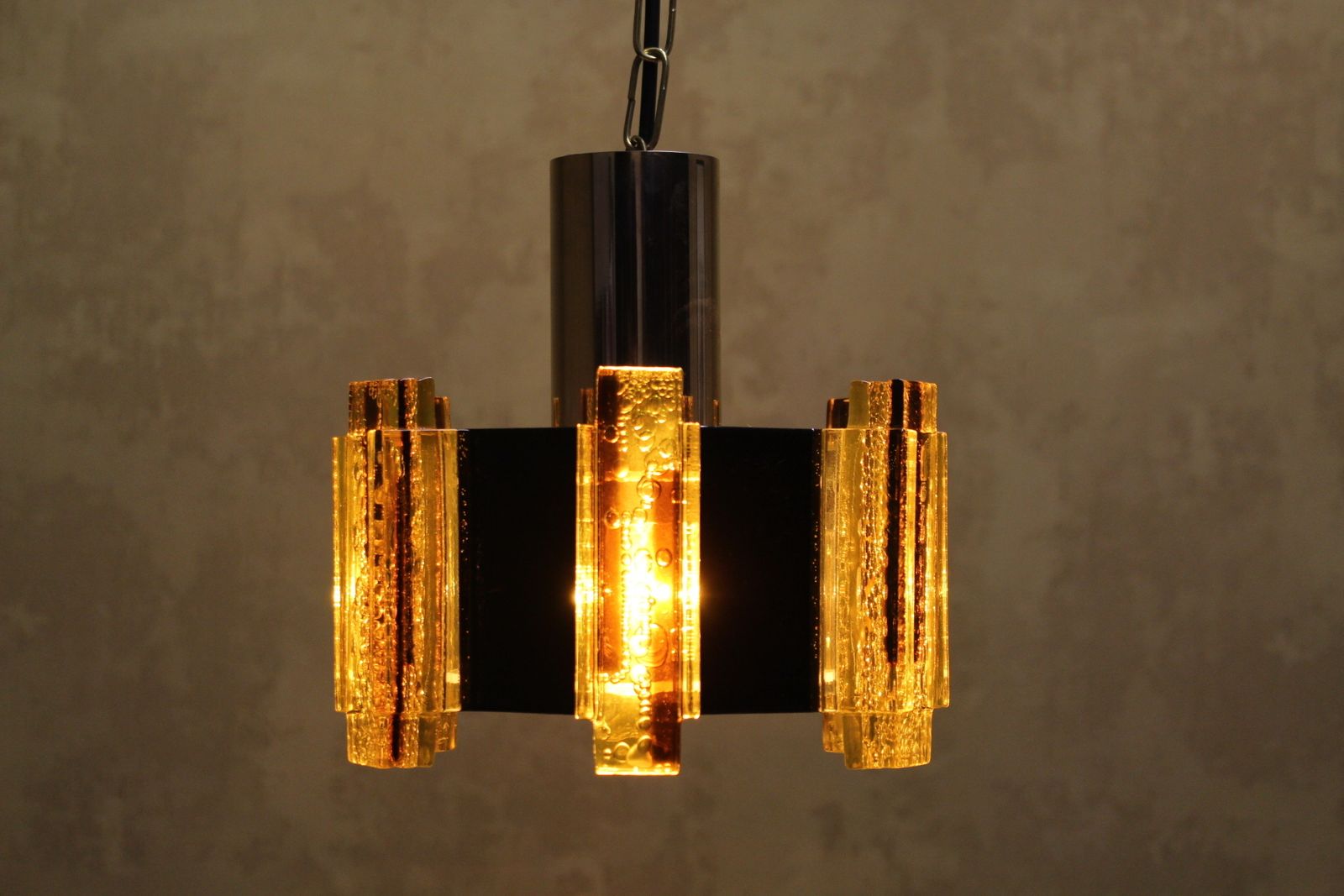 Claus Bolby Danish 1960’s Acrylic And Metal Pendant Lamp photo 425.0