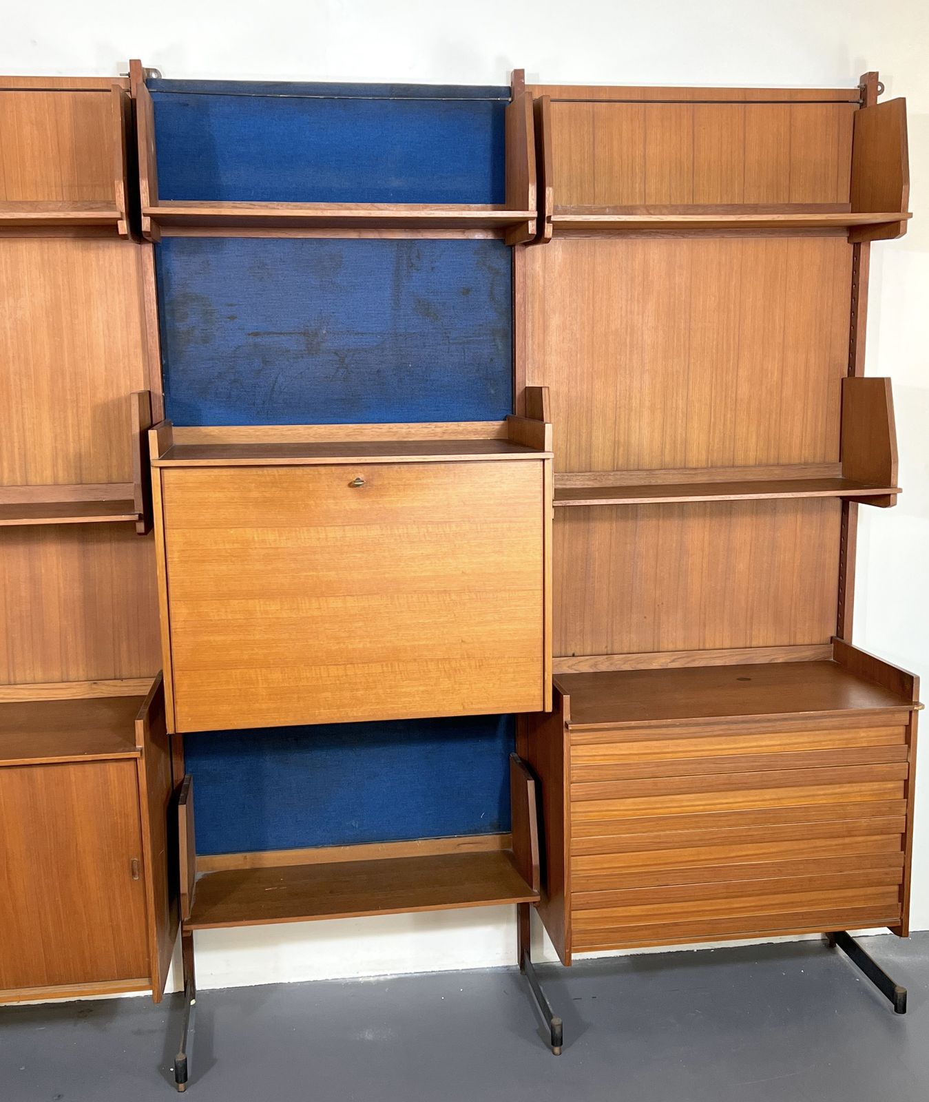Mid Century Modern Modular Wood Bookcase From 50s photo Furniture