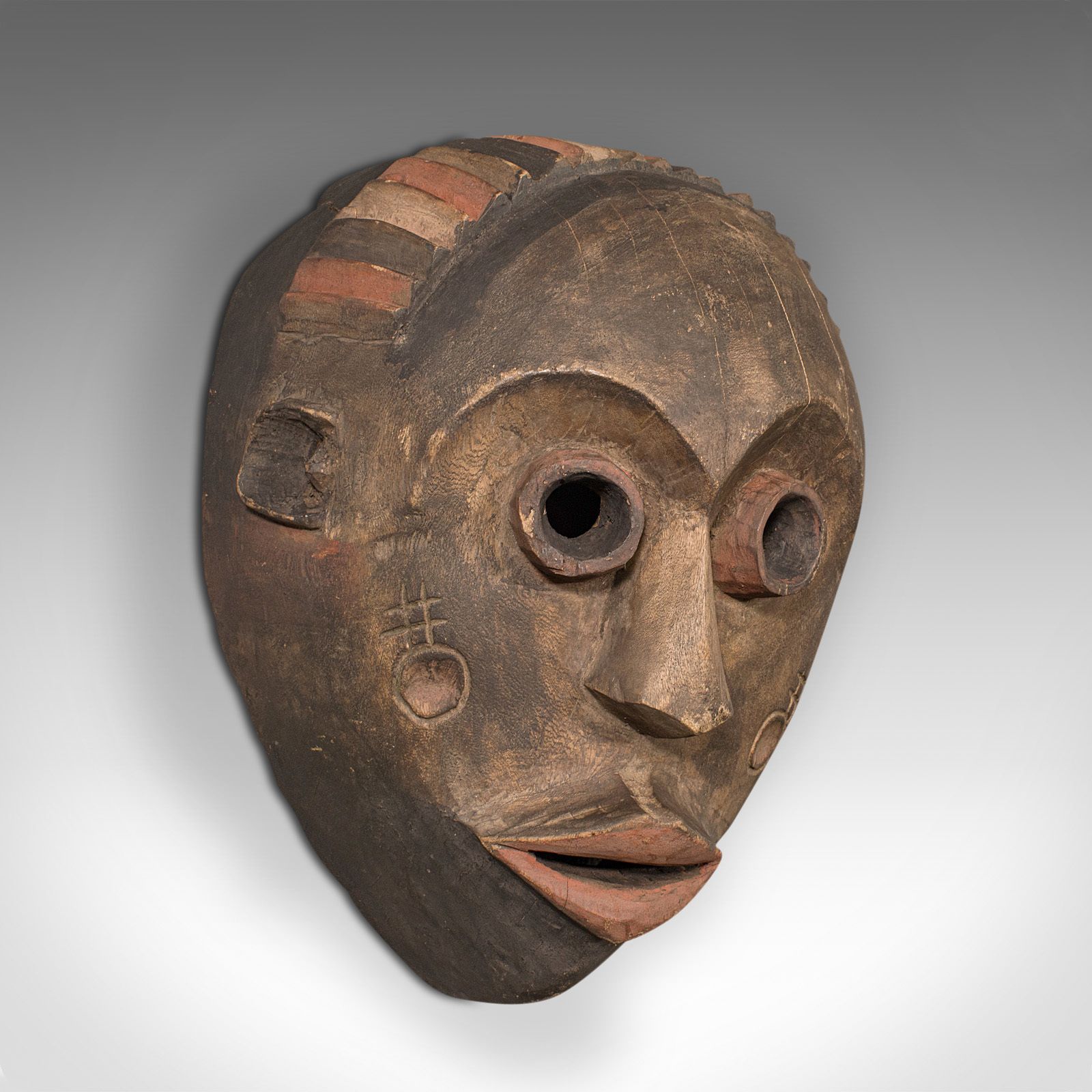 Antique Carved Dan Mask, Ivorian, Tribal, Ivory Coast, 1900