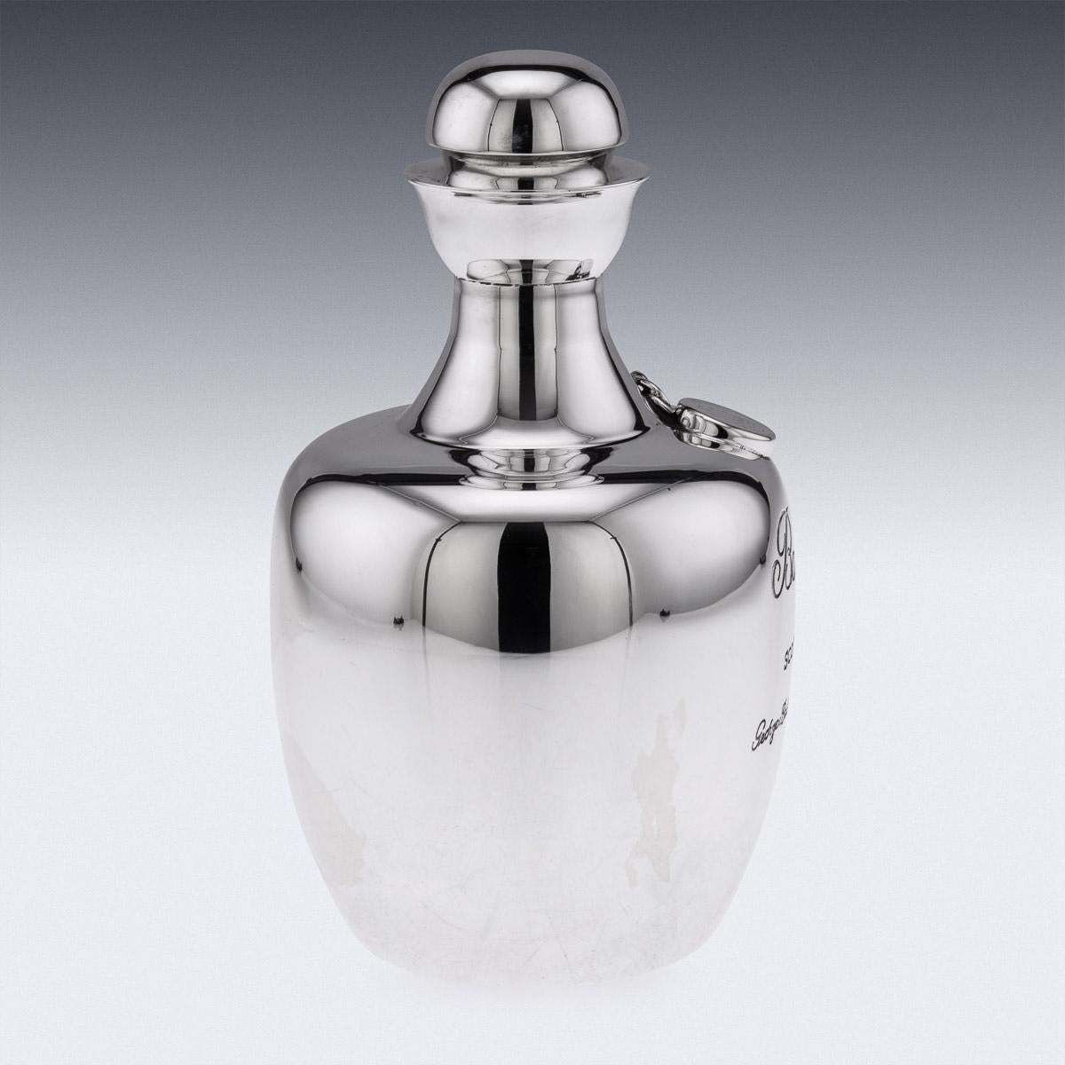 20th Century Italian Silver Ballantine's Whisky Decanter, C.1960 photo Home Decor