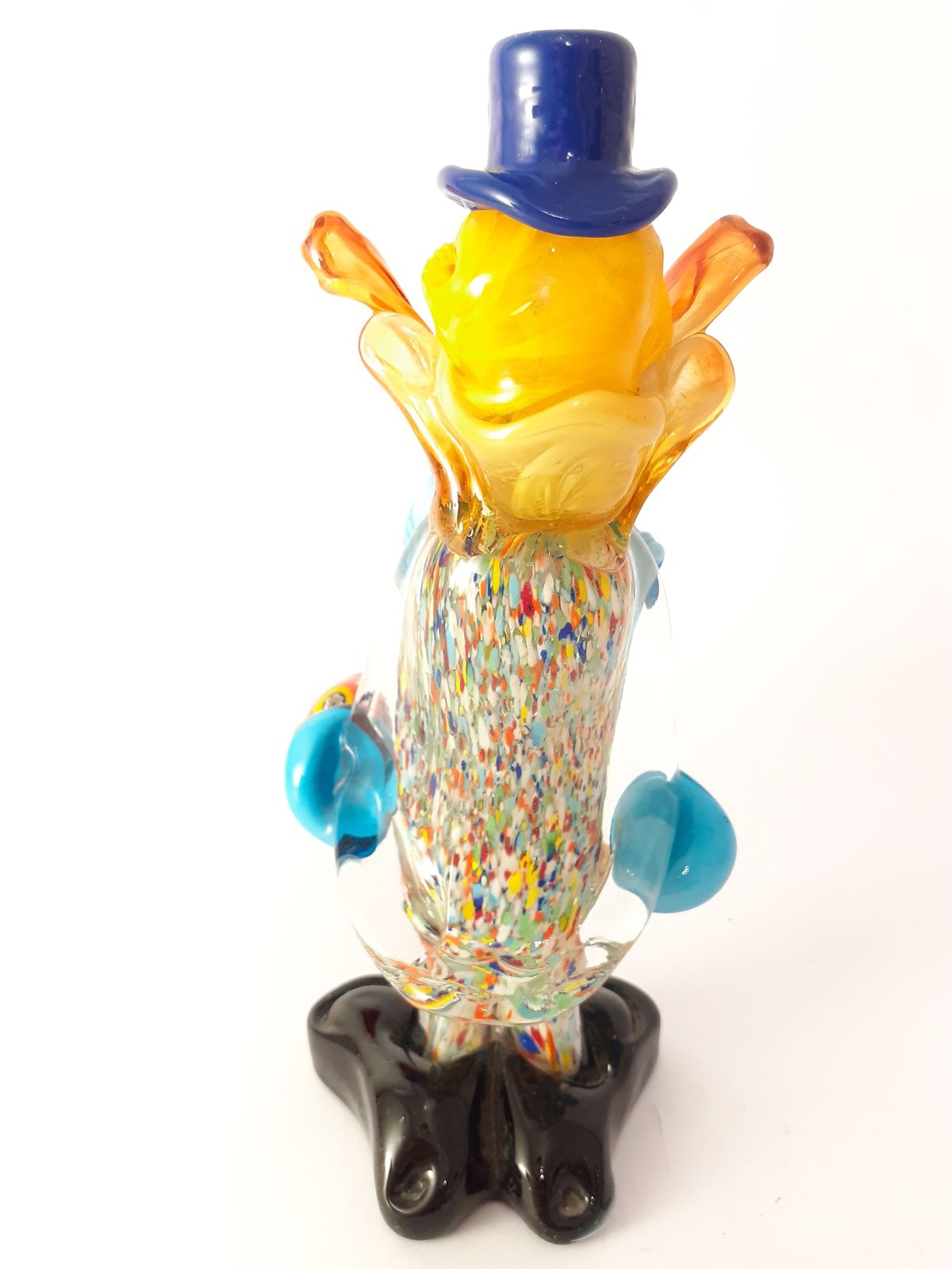 Juggling Clown With Blue Hat And Red Ball In Murano Glass photo Art