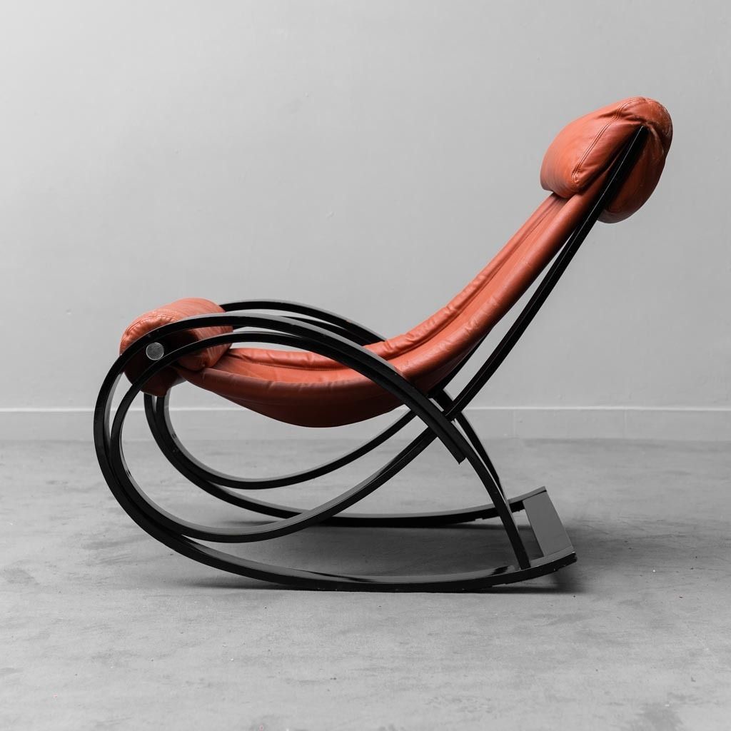 Rocking Chair Sgarsul Gae Aulenti Poltronova 60s Vintage photo for sale