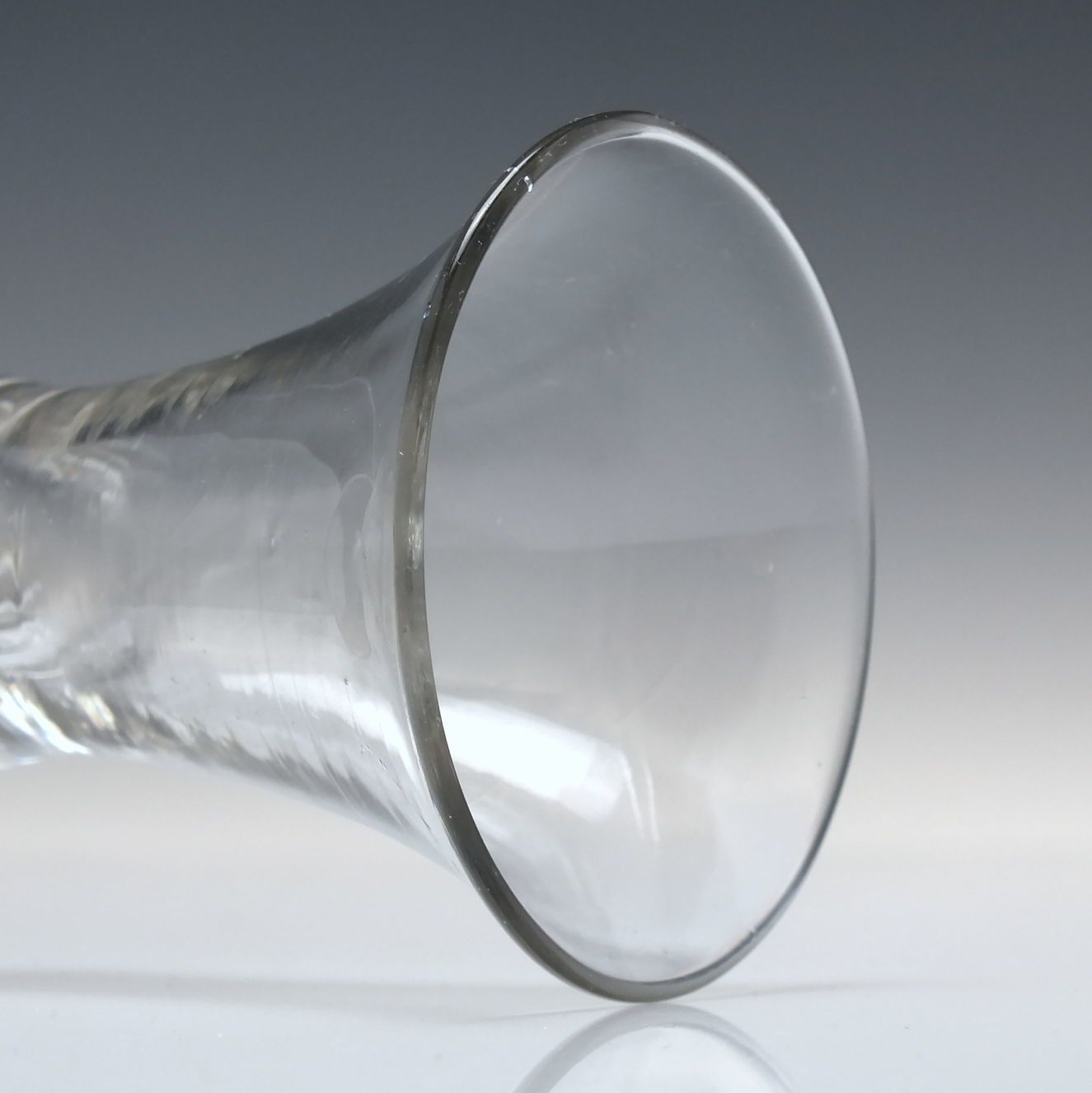 18th Century Multi Spiral Air Twist Wine Glass C1750 photo for sale