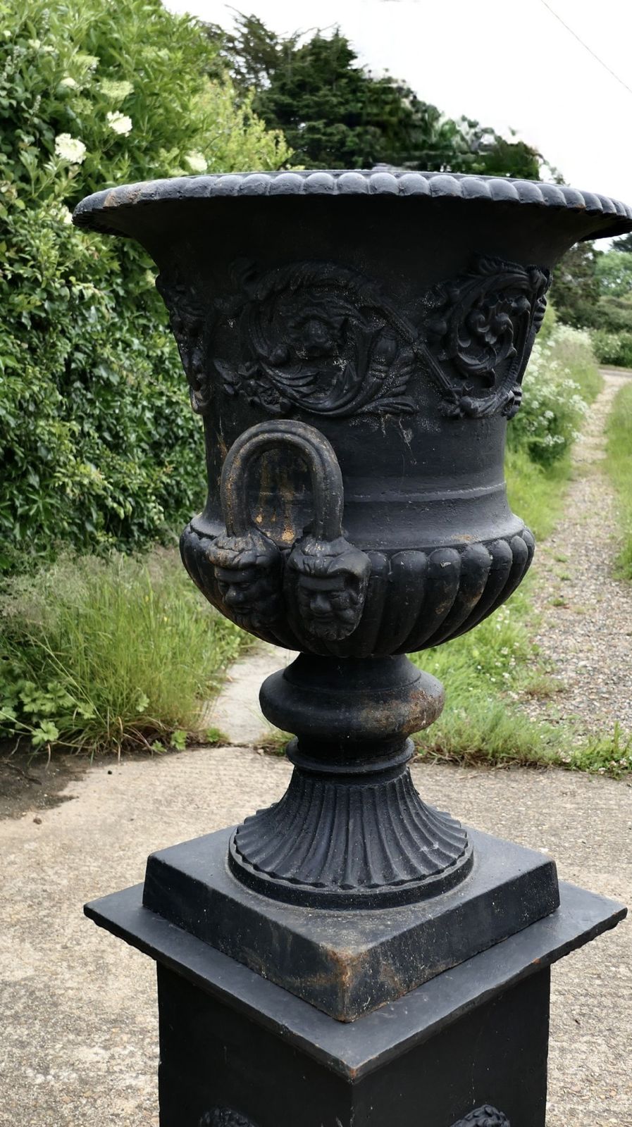 Large Cast Iron Urn, Garden Planter photo buy