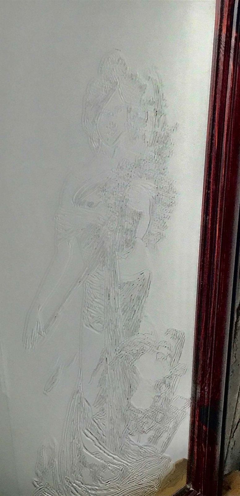 Beautiful Etched Mucha Designer Mirror Stylish Collectible Piece photo Home Decor