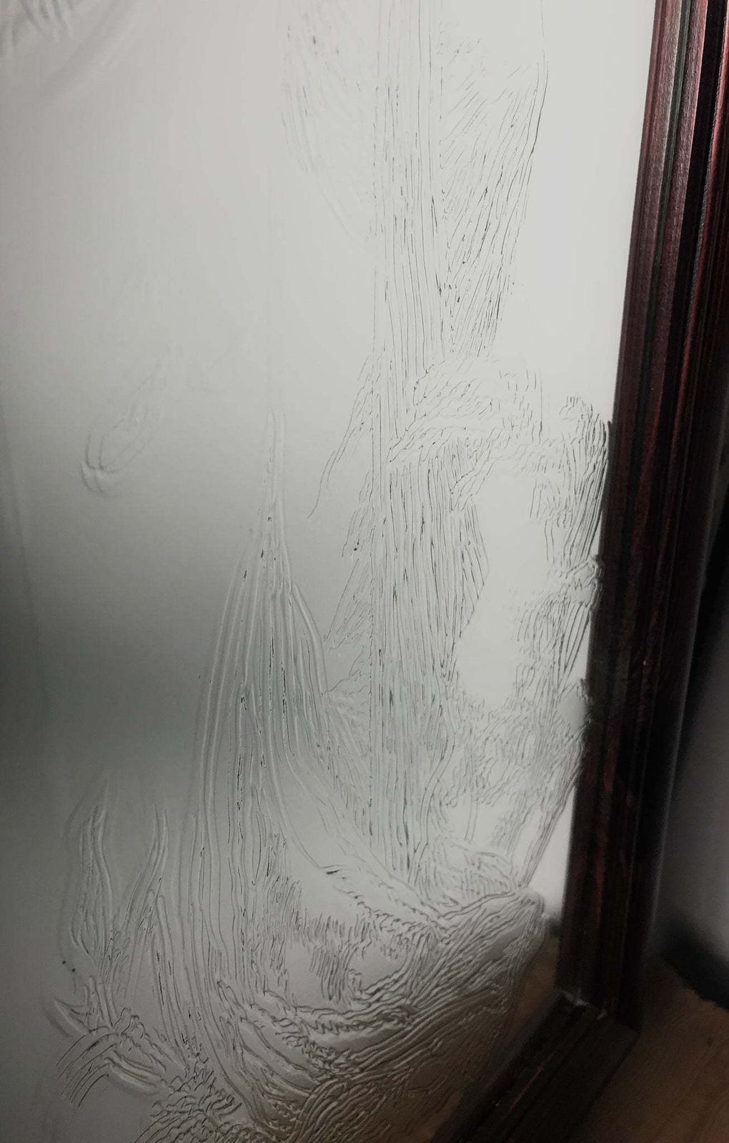 Beautiful Etched Mucha Designer Mirror Stylish Collectible Piece photo vinterior