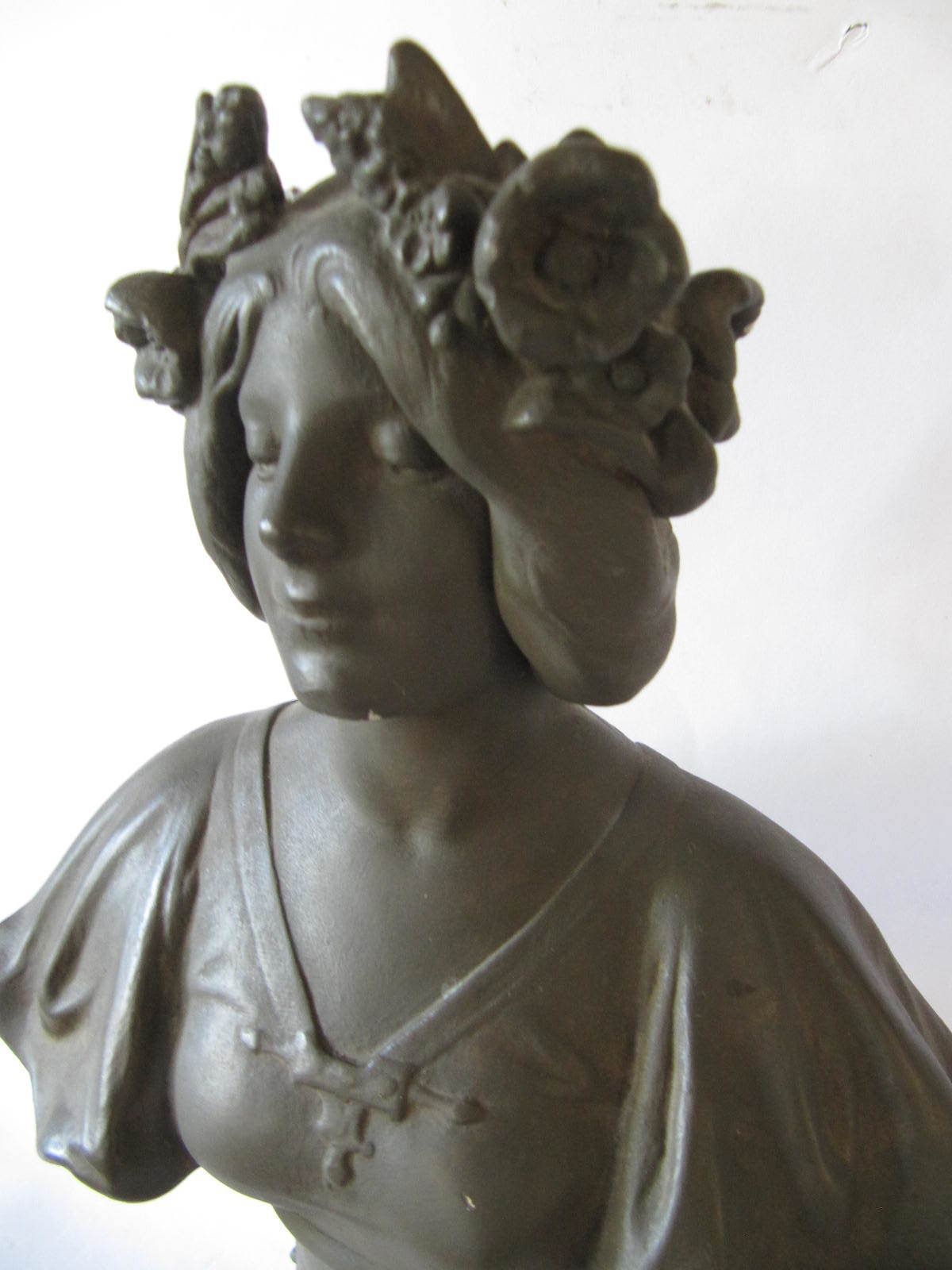 Art Nouveau Bust Of Woman With Headdress