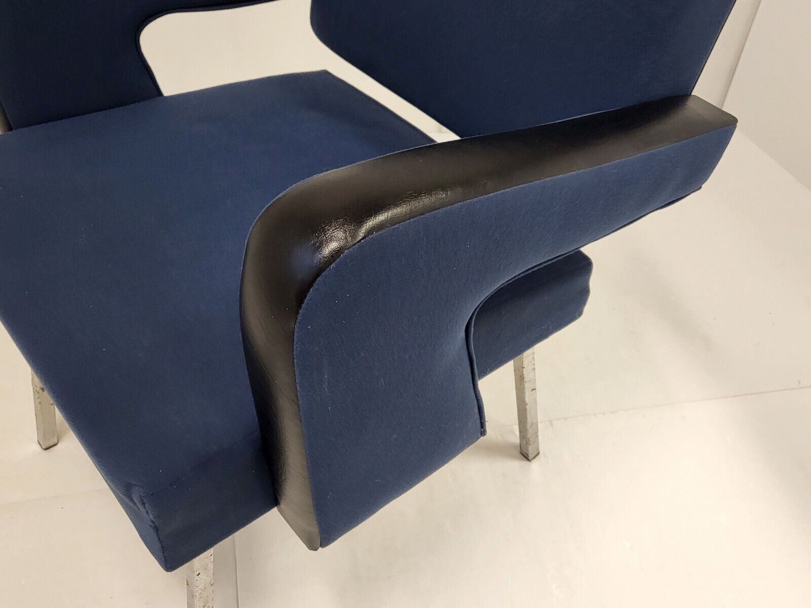 Pair Of "President" Armchairs By Jacques Adnet 1950 Vintage 50s 1950s photo 5189.0