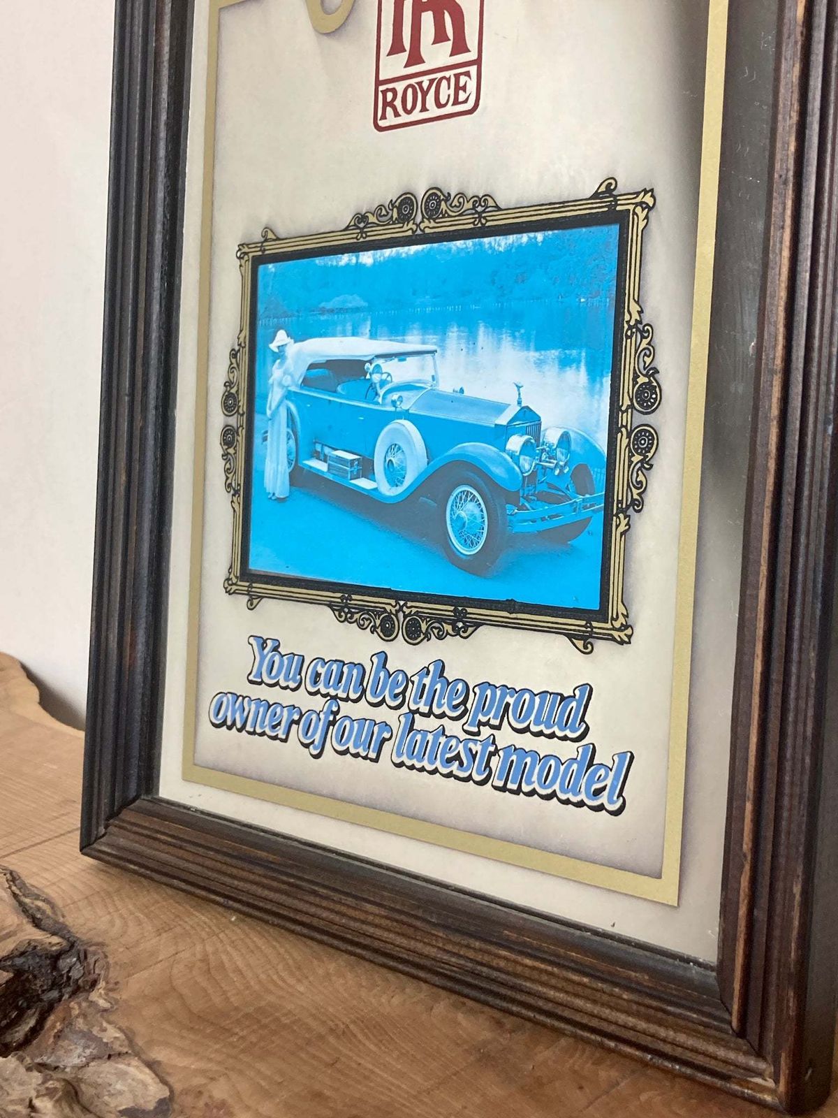 Great Vintage Rolls Royce Mirror Automotive Car Advertising Collectibles Piece photo Art
