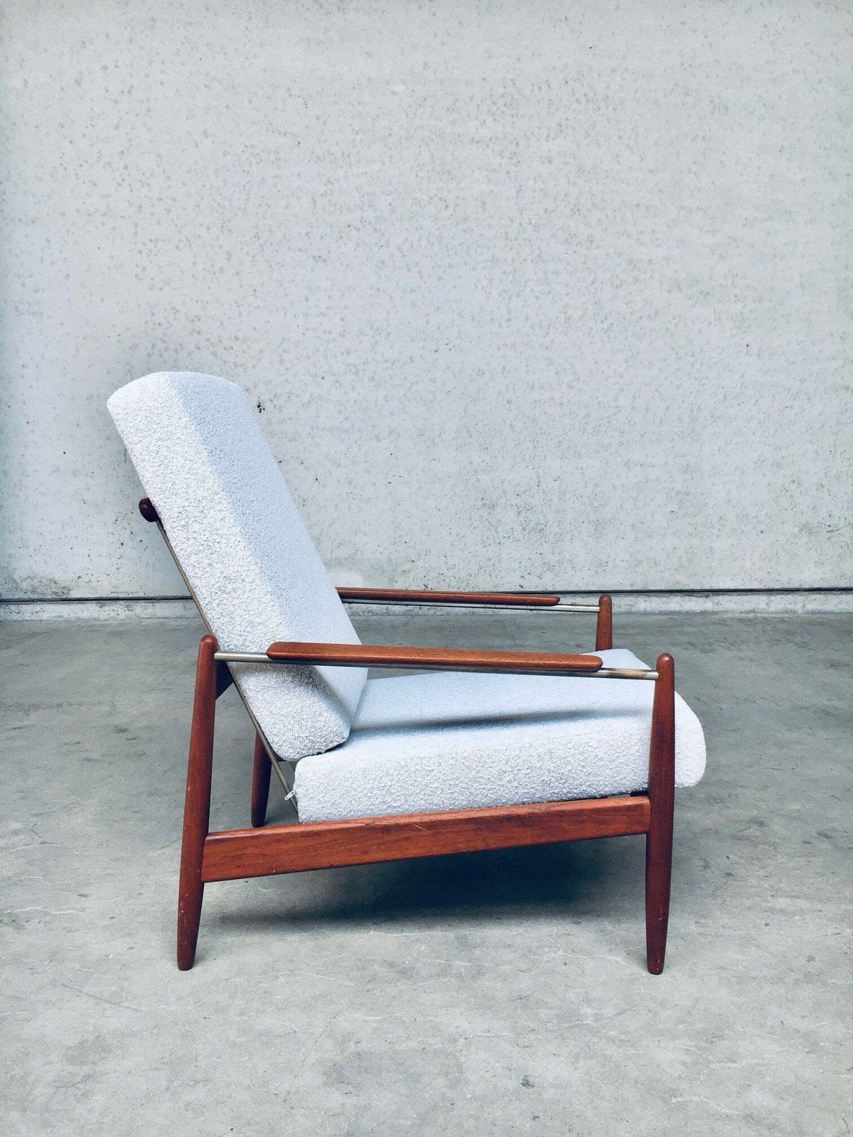 Midcentury Modern Scandinavian Design Armchair Fauteuil, Denmark 1960's photo buy