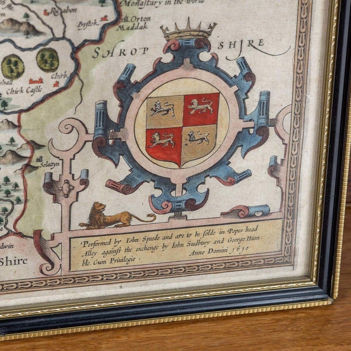 photo for sale 17th Century John Speed Map Of Denbighshire, C.1610