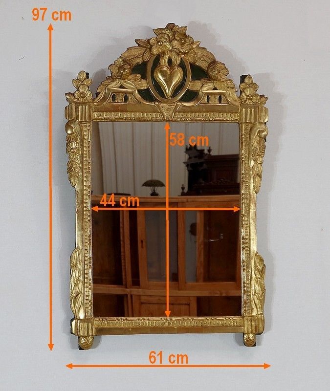1328.7 Mirror In Gilded Wood, Louis XVI Style, Early 20th Century photo